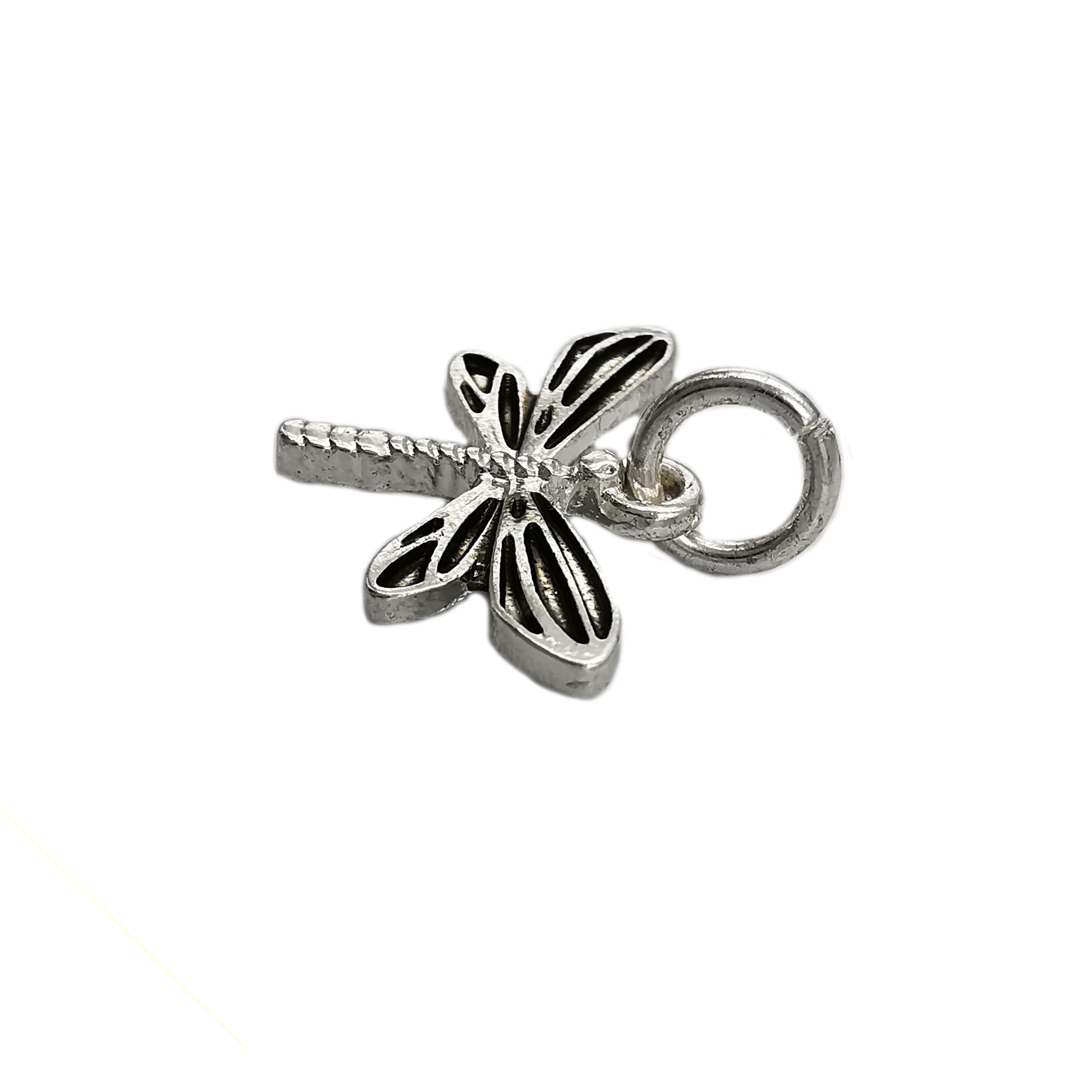 12 Pack: Charmalong™ Silver Plated Dragonfly Charm by Bead Landing™
