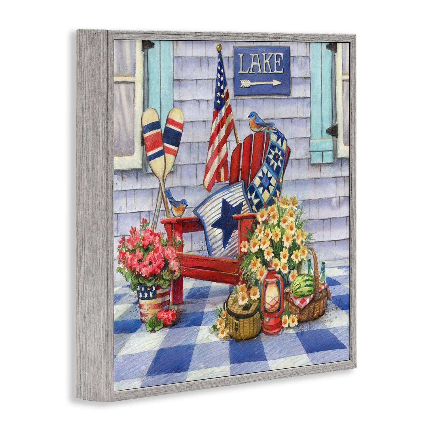 Stupell Industries Americana Porch View Framed Giclee Art