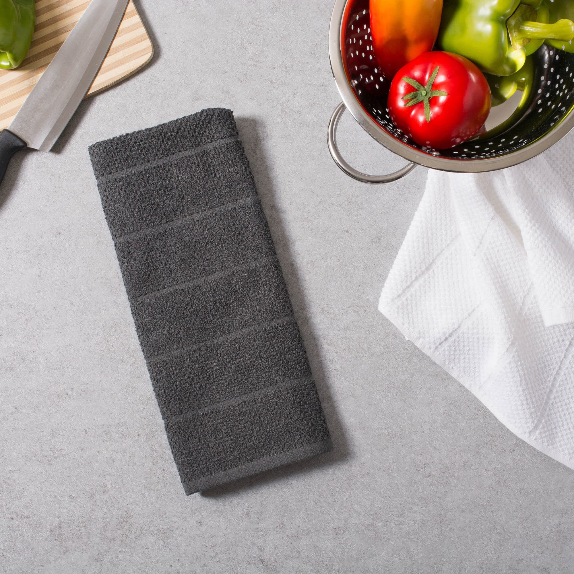 DII® Assorted Mineral Basic Chef Terry Dishtowel (Set of 4)