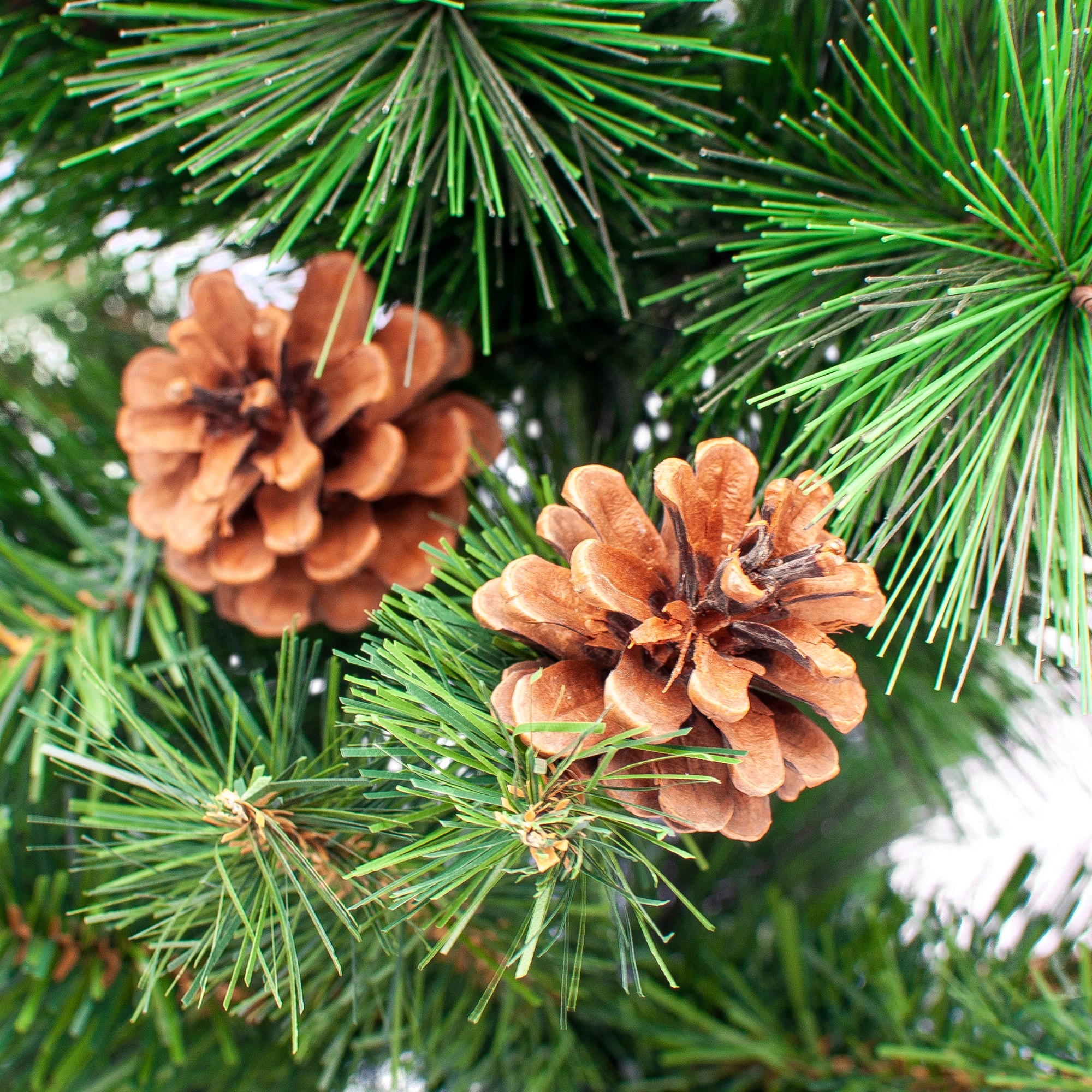 Northlight 39" Mixed Pine & Pinecones Artificial Christmas Tree in Jute Base