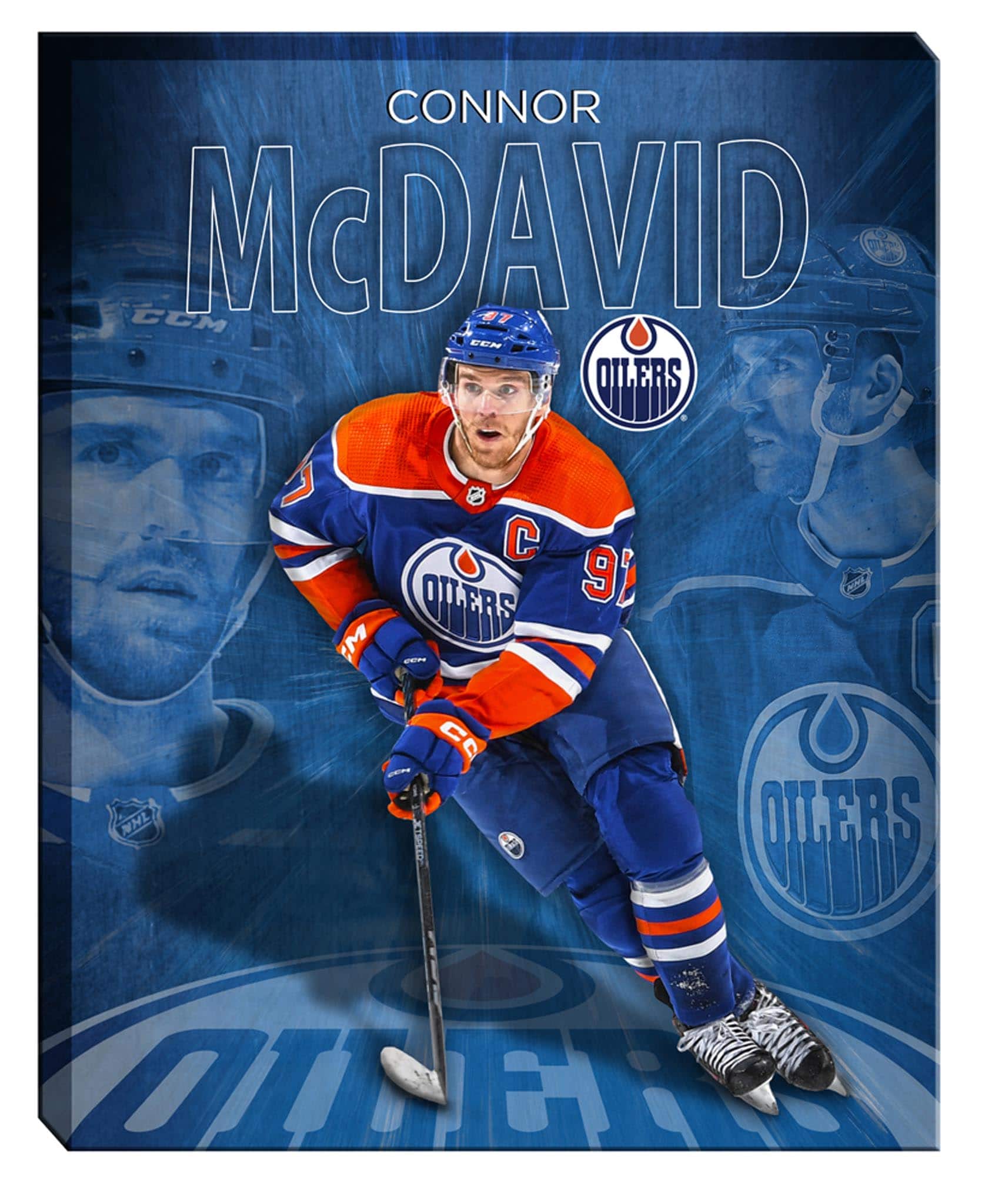Connor McDavid 16" x 20" Canvas Collage Oilers-V