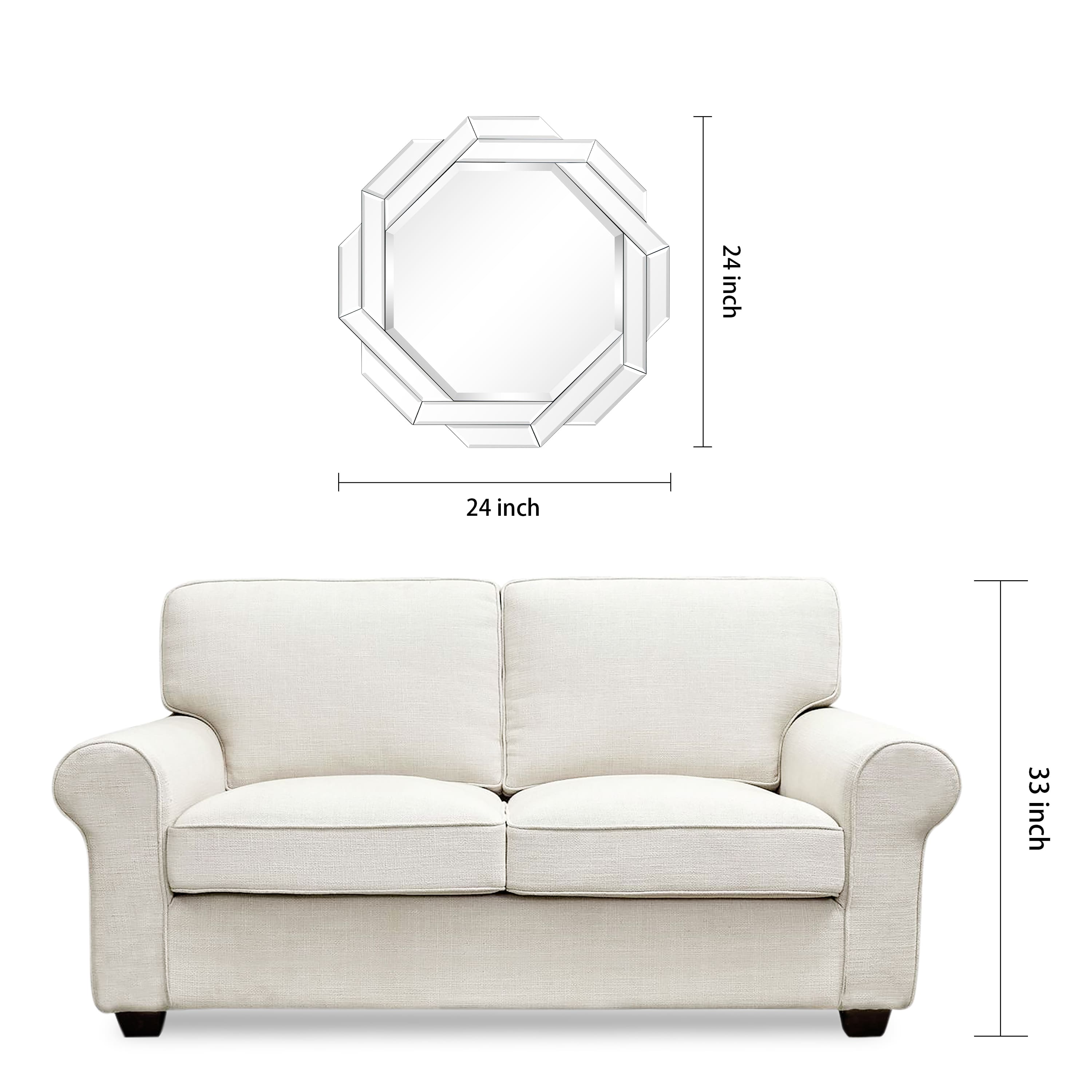 Empire Art Direct Interlaced Round Beveled Framed Wall Mirror