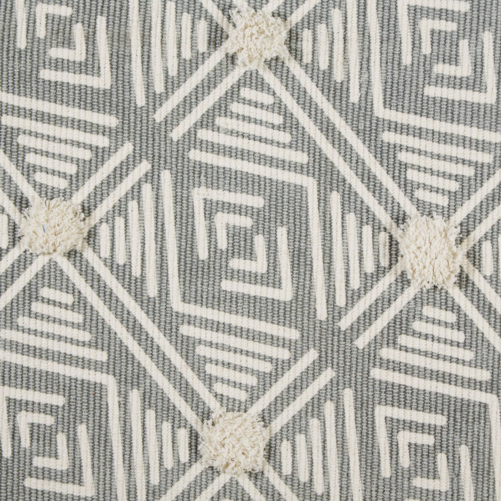 DII® Diamond Printed Off-White Hand-Loomed Shag Rug Runner 2ft. x 6ft