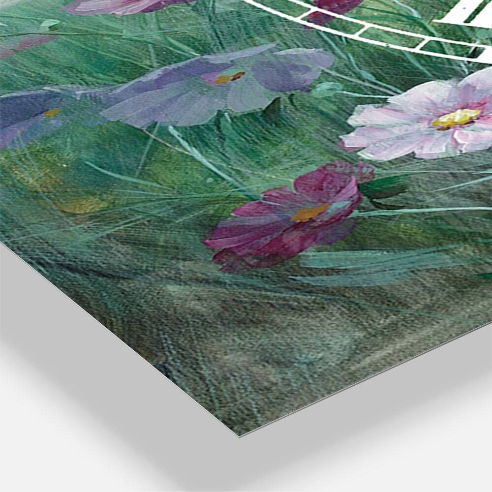 Designart Flower Field 3 Panel Farmhouse Wall Clock