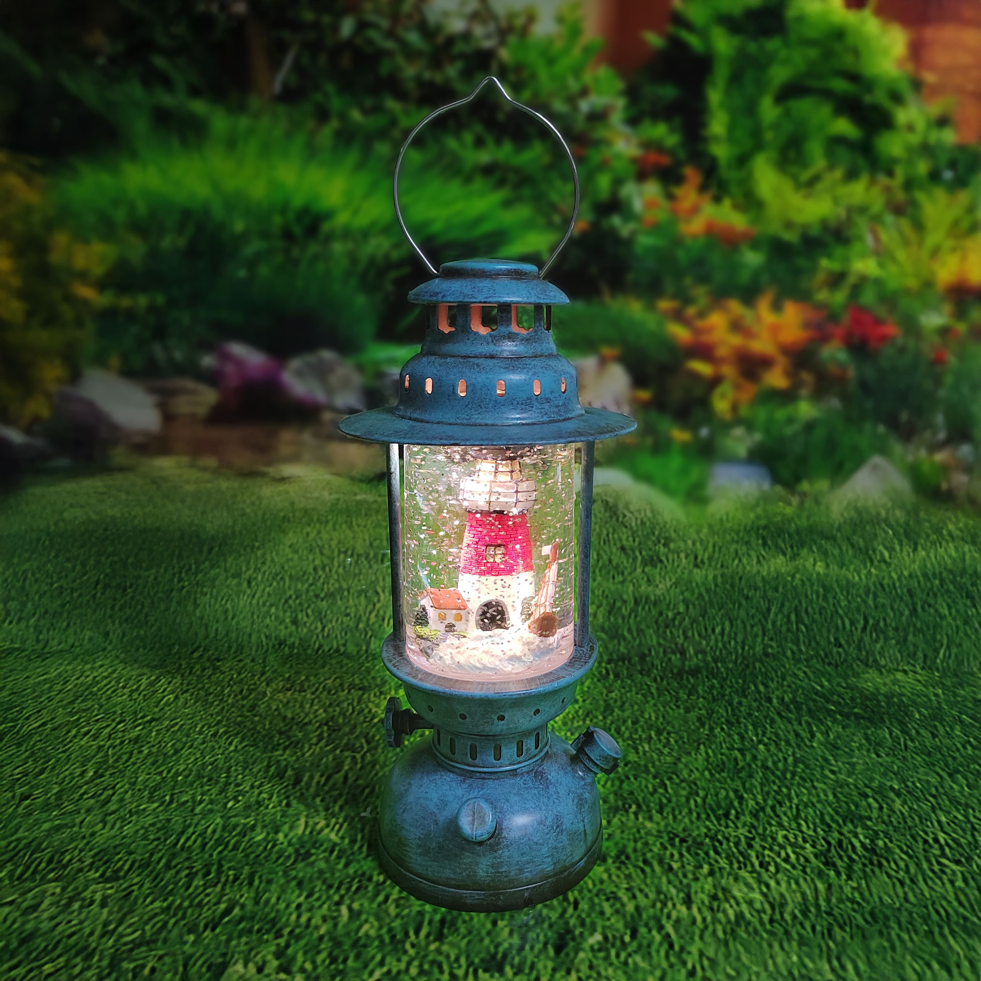 Moments in Time 10" Acrylic Lantern Lighthouse Décor