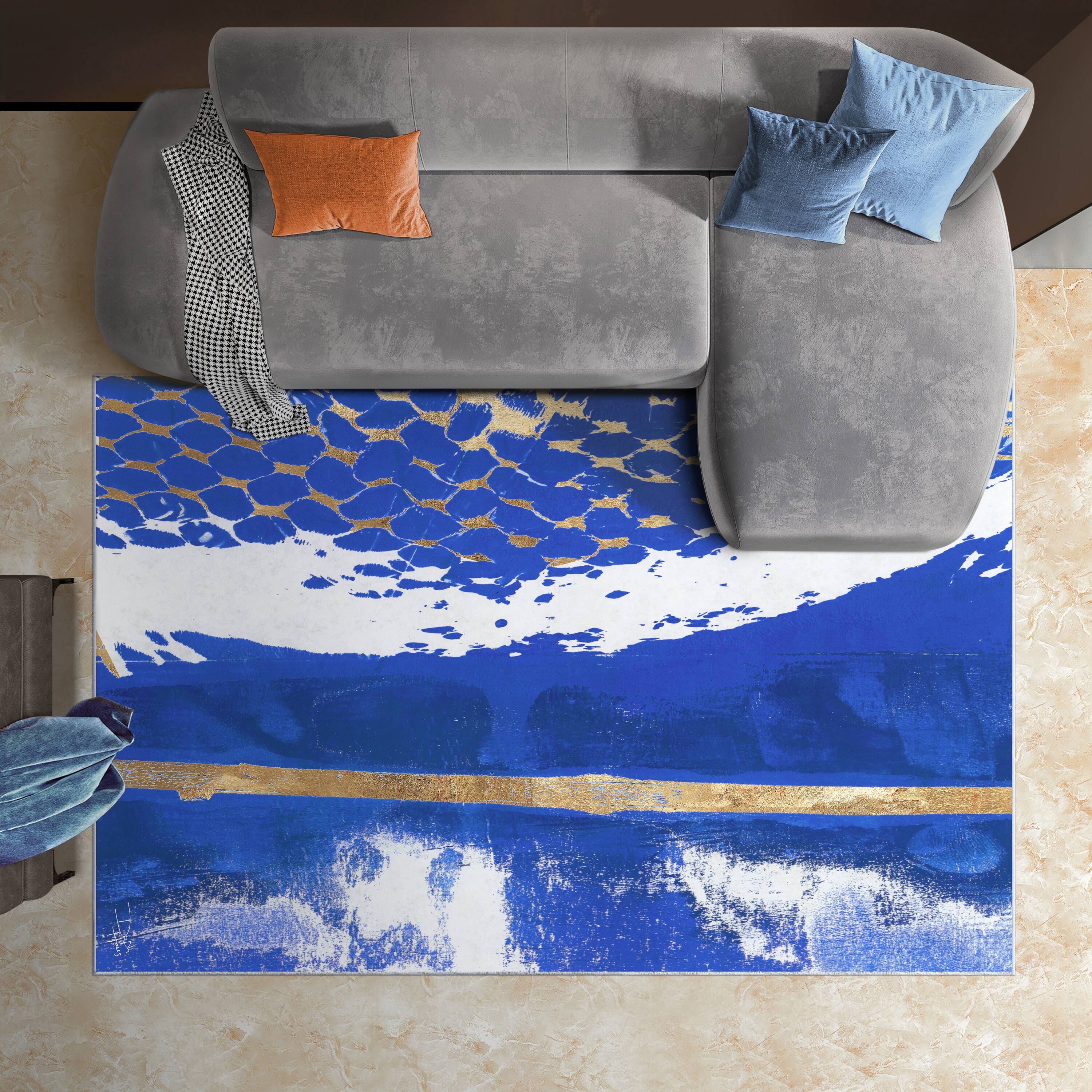 Empire Art Direct 5ft. x 7.5ft. Fisherman’s Wharf I Tapis D'Art Washable Area Rug