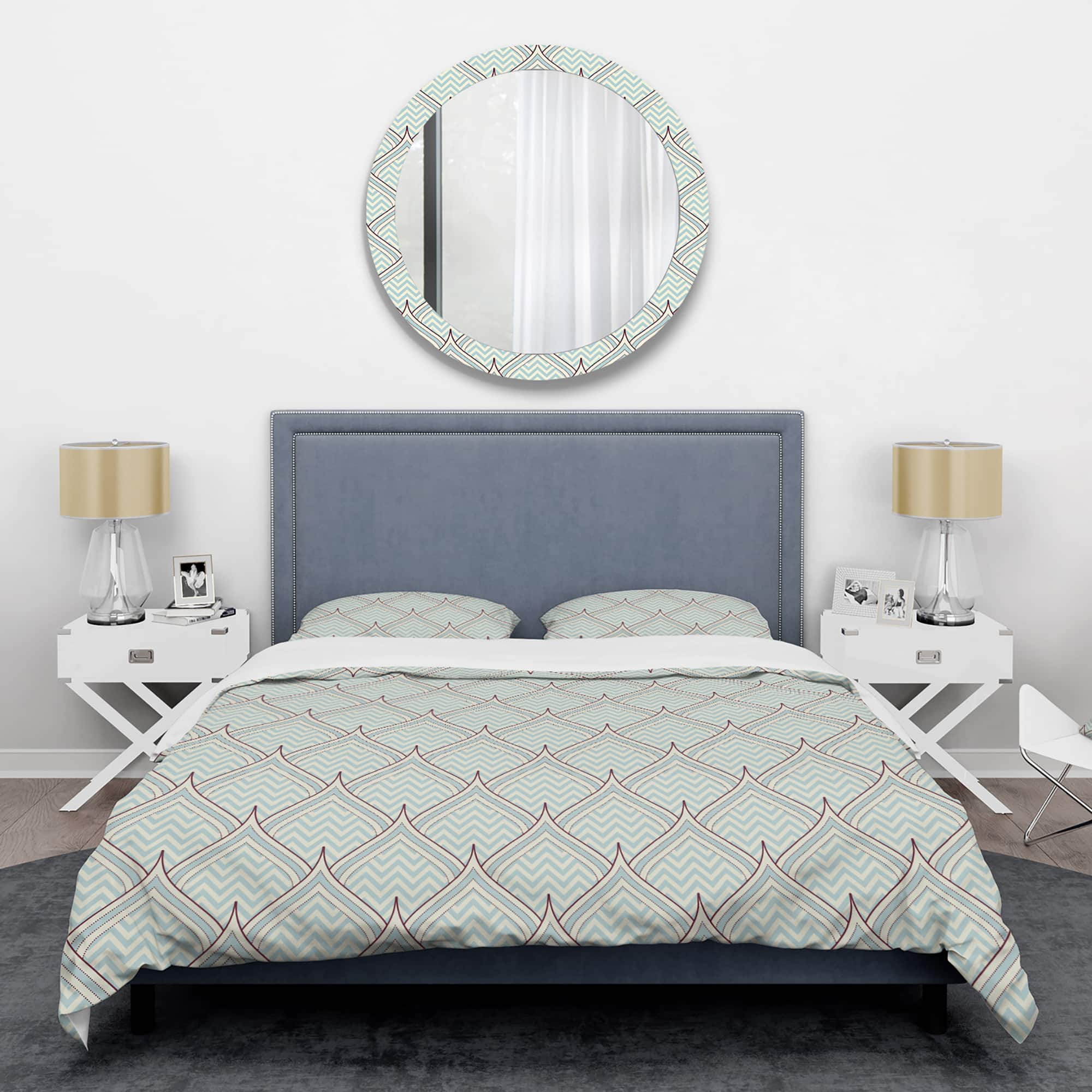 Designart 'Ornament with decorative elements.' Mid-Century Duvet Cover Set