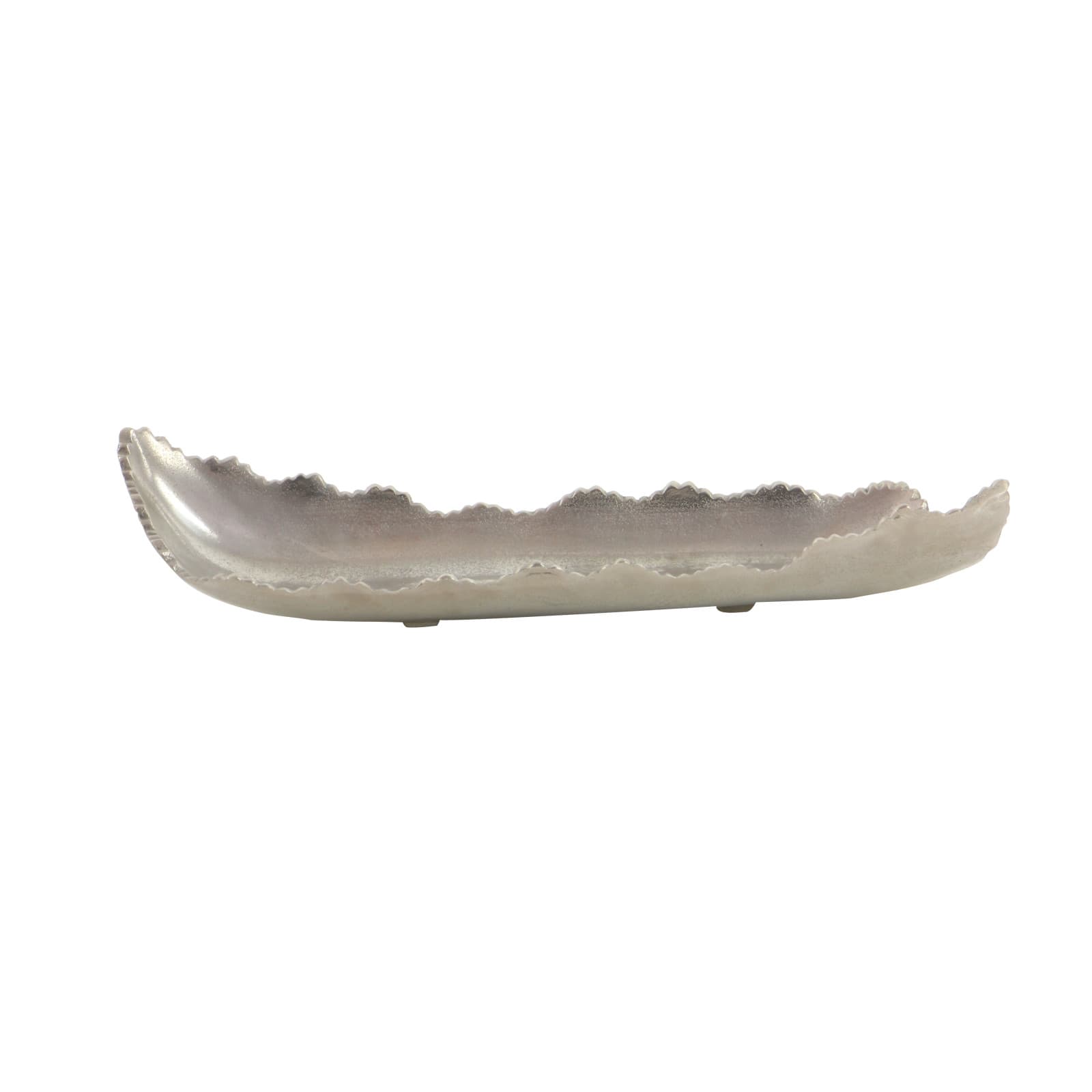 Silver Aluminum Contemporary Tray