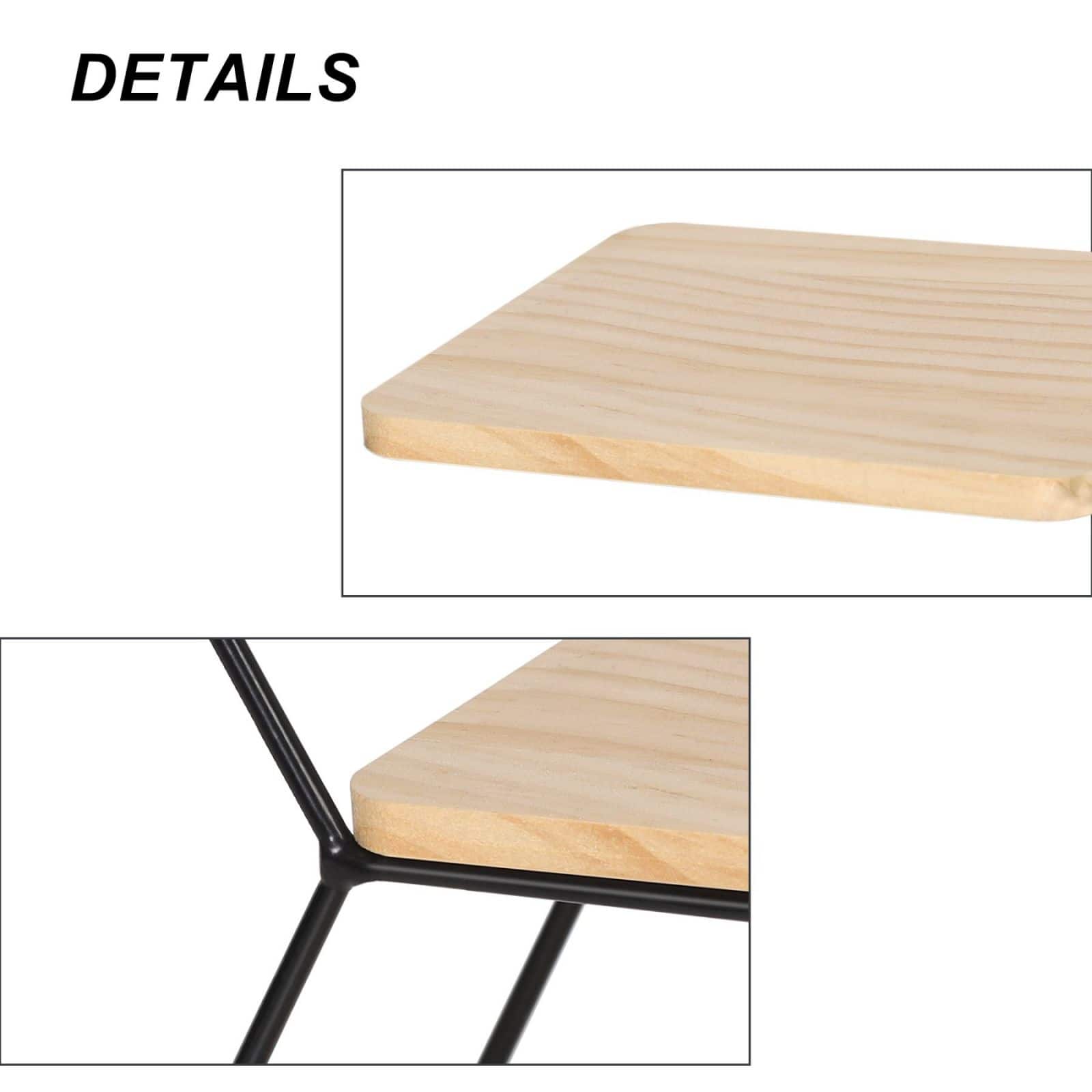 Nex™ Black Metal Modern Floating Hexagonal Shelf