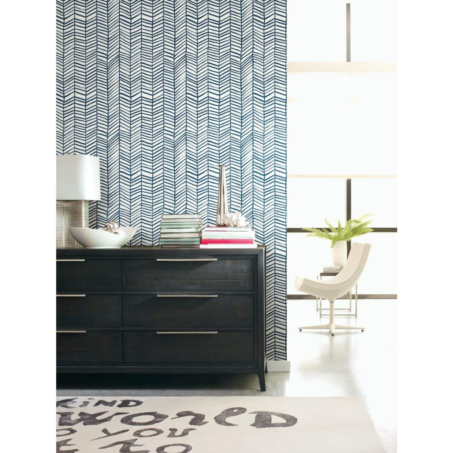 RoomMates Cat Coquillette Herringbone Peel & Stick Wallpaper