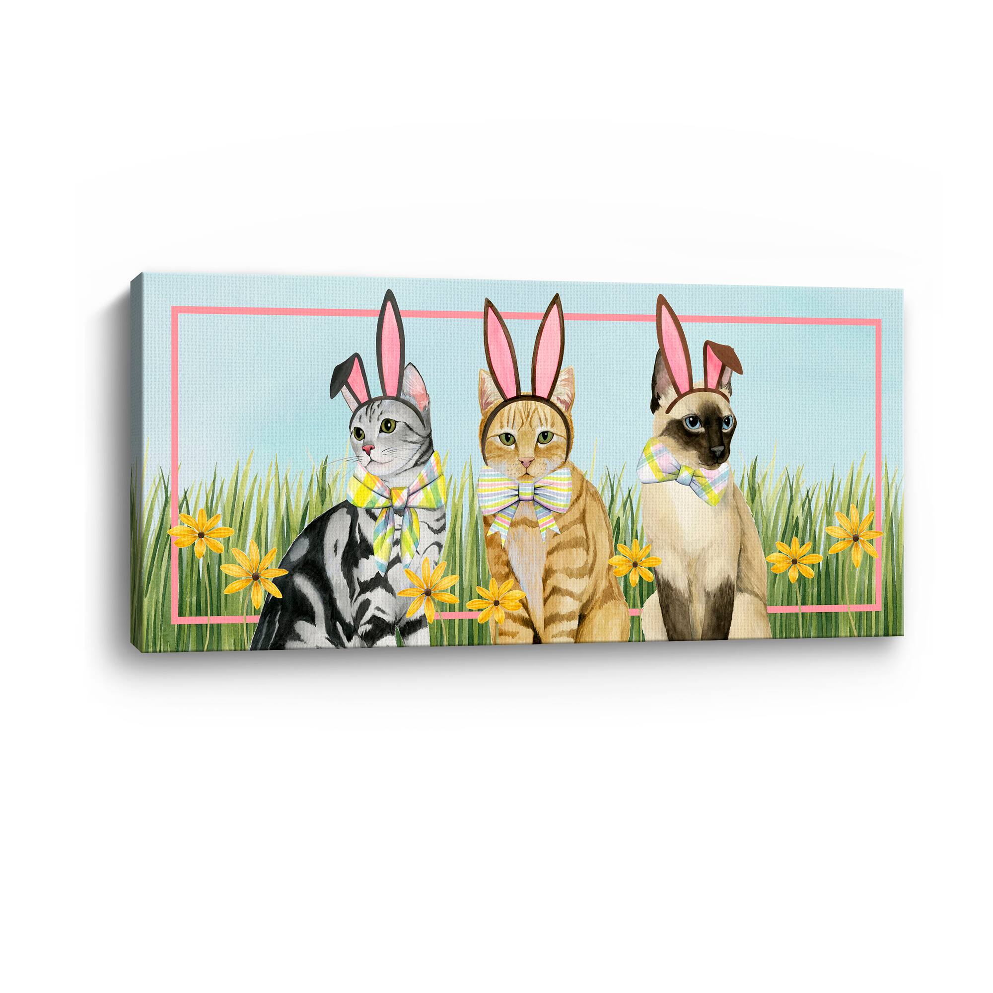 Lumaprints Easter Cats IV Canvas Giclée Art