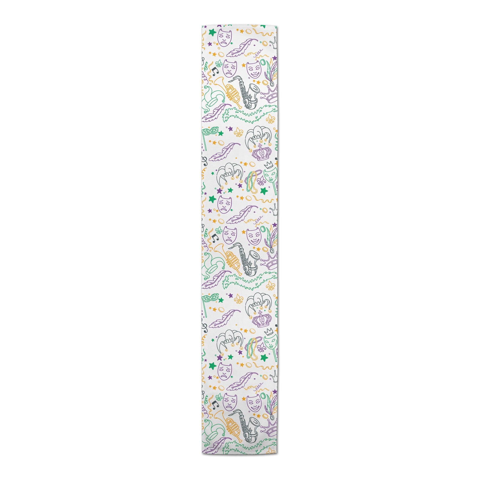 90" Mardi Gras Graffiti Table Runner