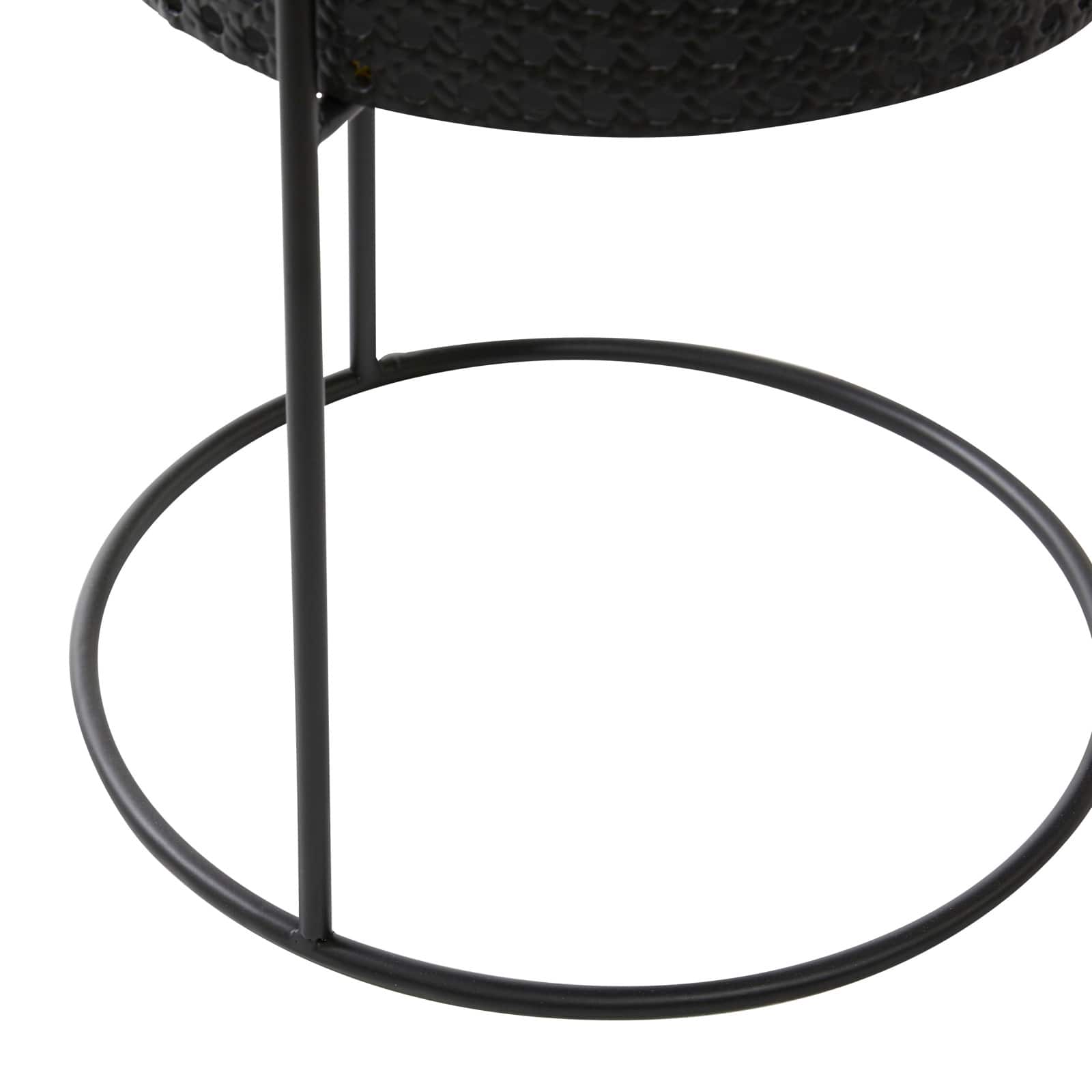 CosmoLiving by Cosmopolitan Black Metal Chic Planter Set