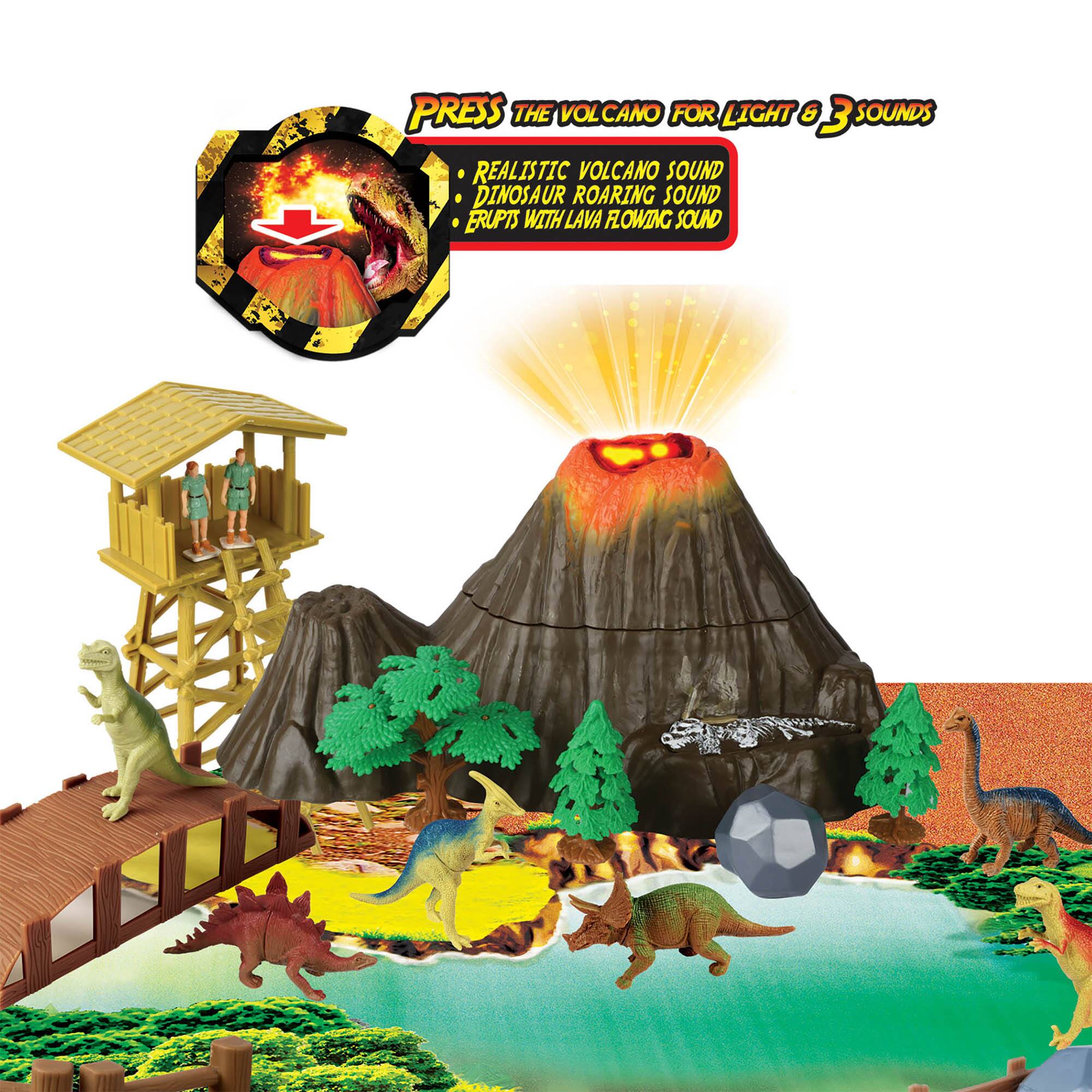 Red Box Toy Light & Sounds Pre-Historic Times: Large Dinosaur Park with Walking T-REX