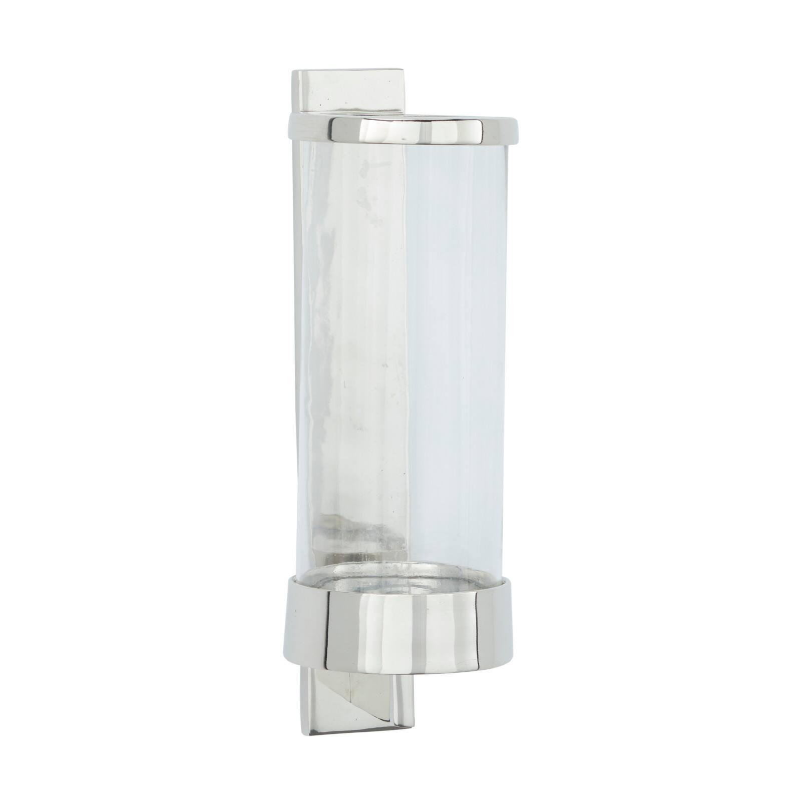 Silver Aluminum Contemporary Wall Sconce, 16" x 5" x 7"