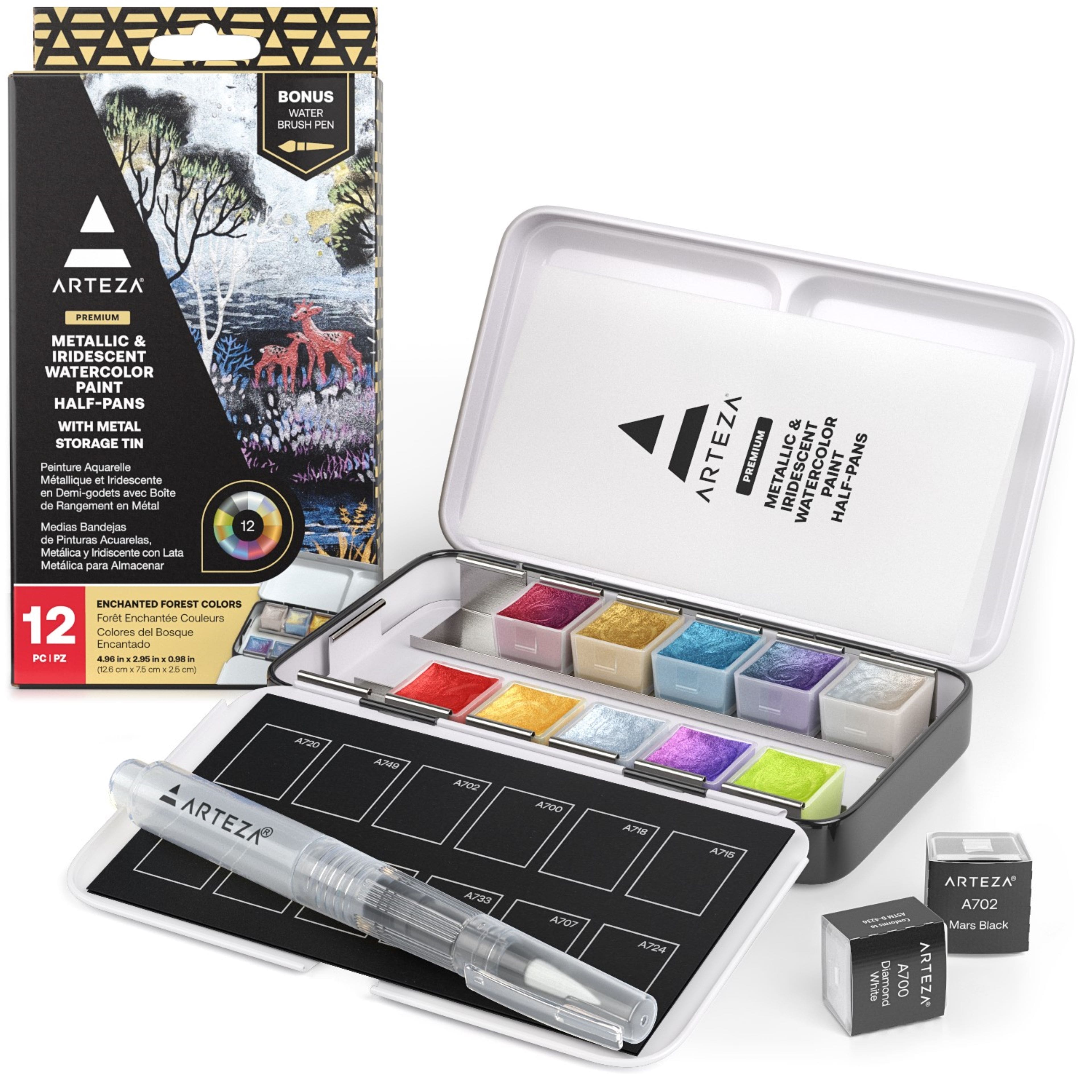 Arteza® Enchanted Forest Colors Watercolor Half Pan Set