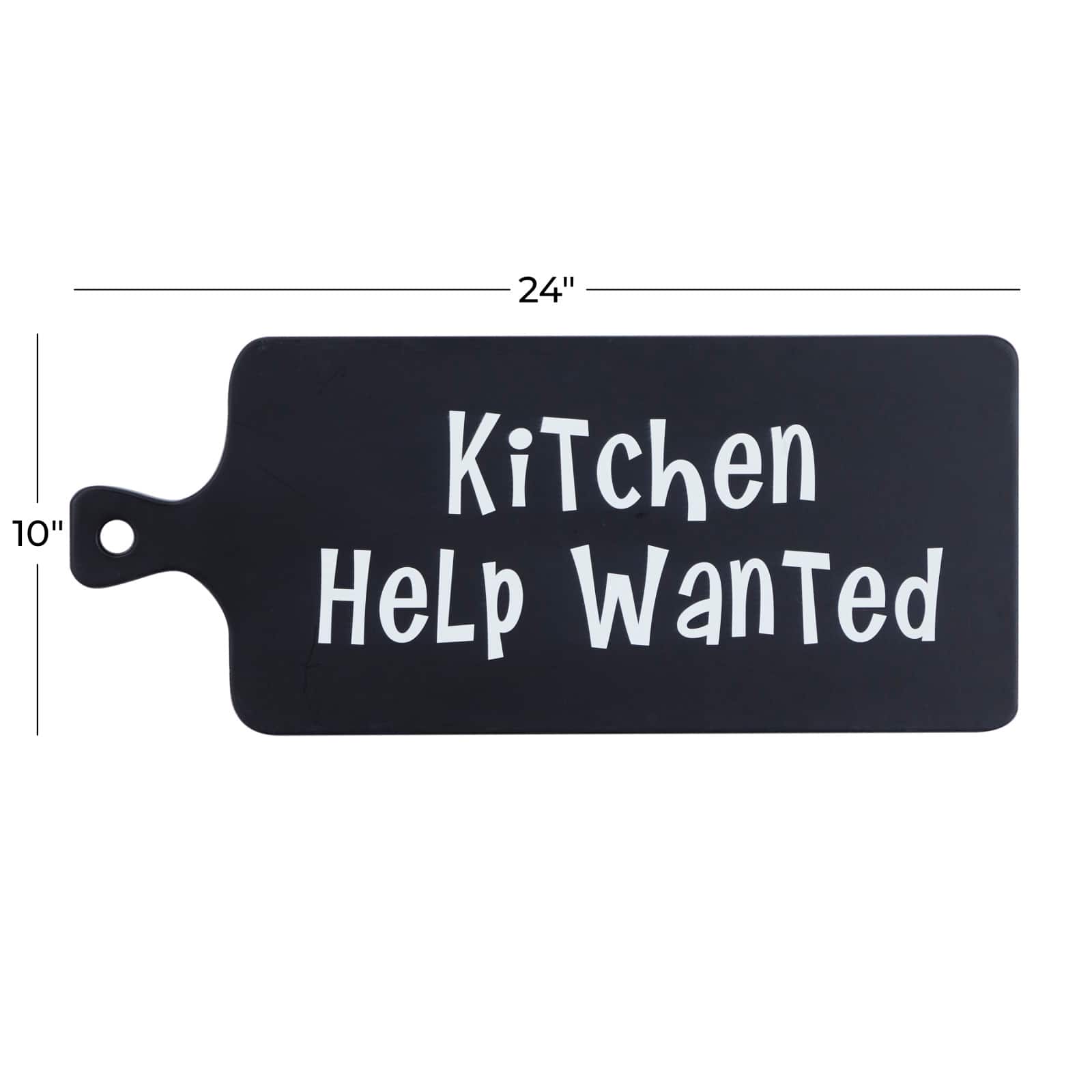 Black MDF Modern Farmhouse Wall Decor, 10" x 24" x 1"