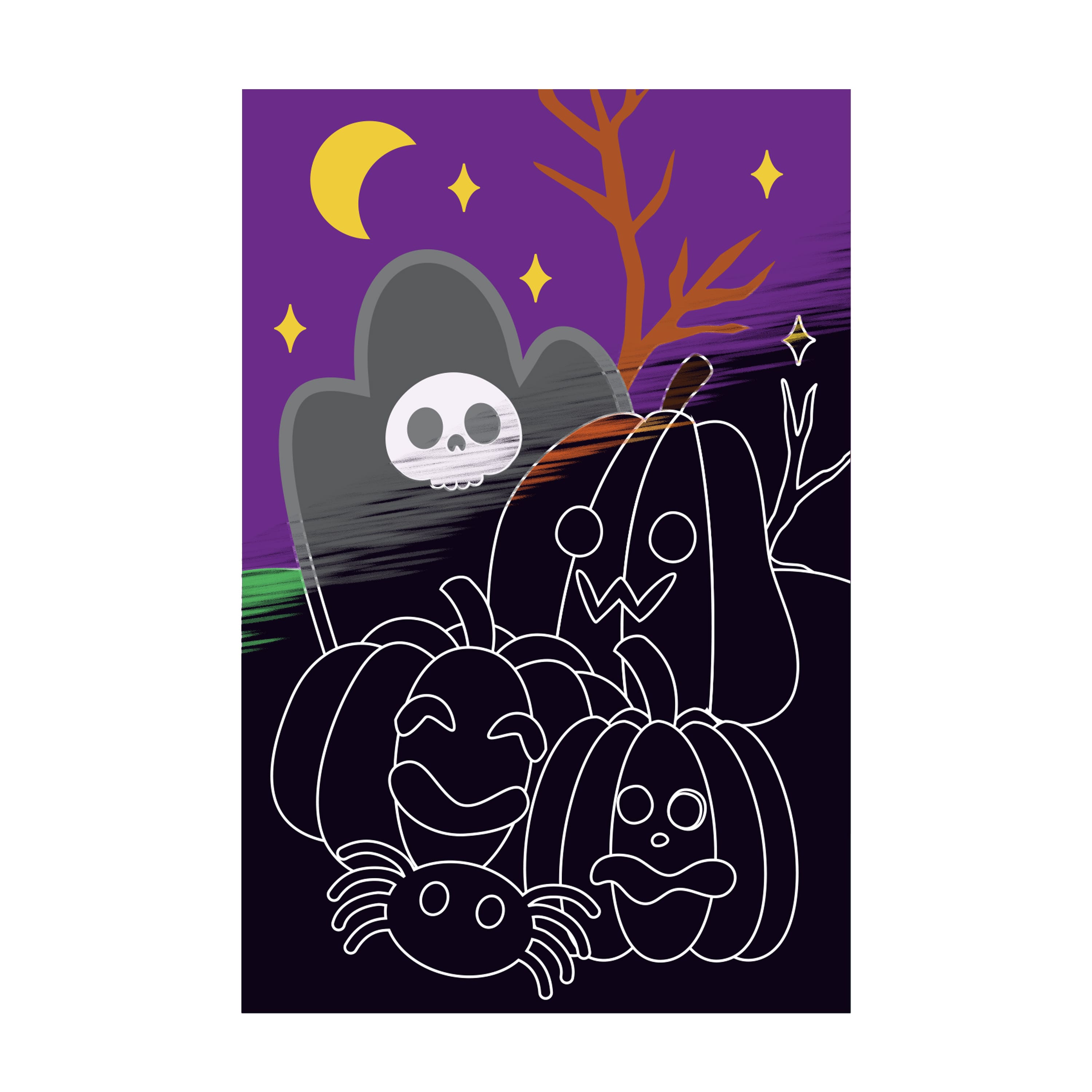 Halloween Mini Bear Witch Scratch Art Pad by Little Yellow Bicycle®