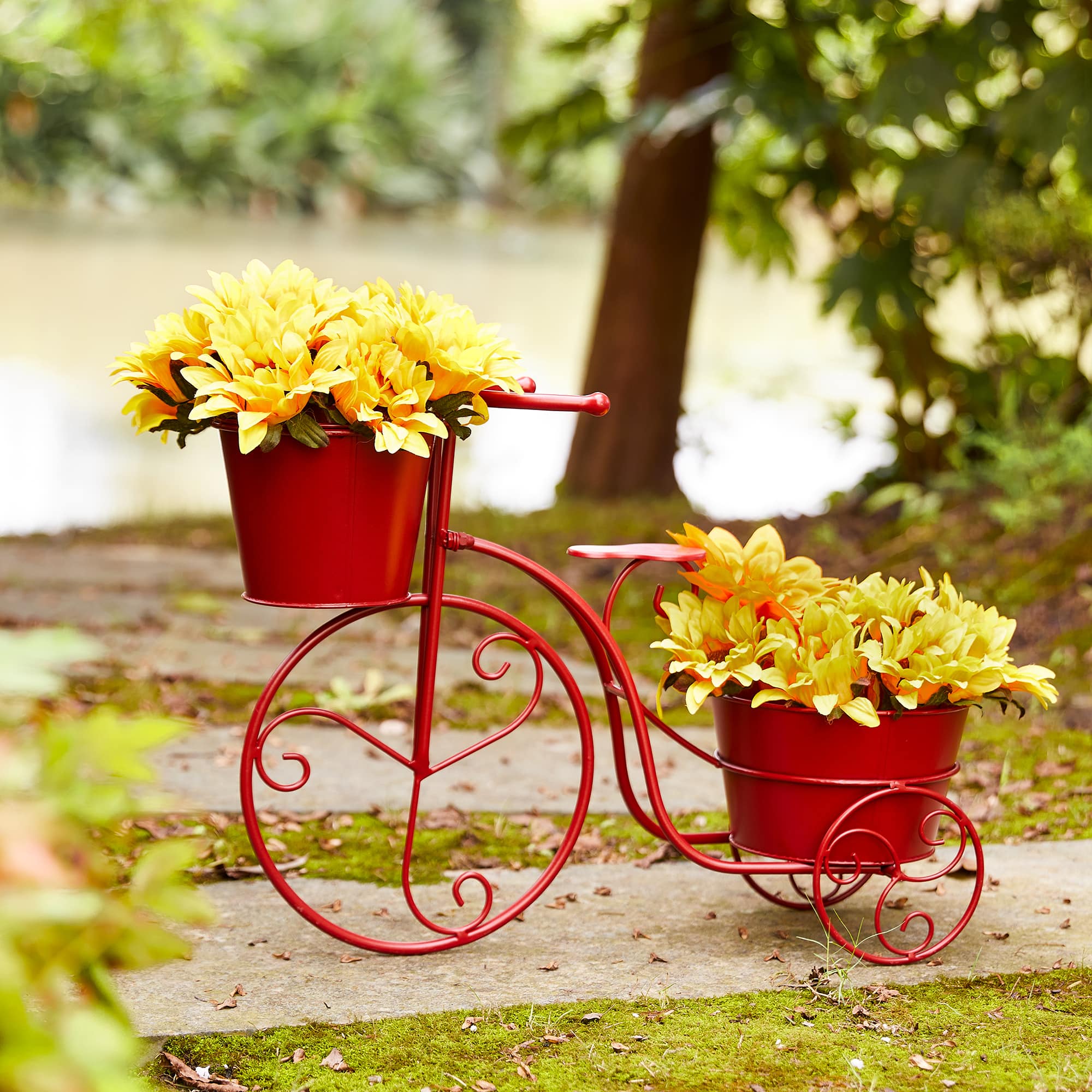 Glitzhome® 21.5'' Metal Bicycle Plant Stand