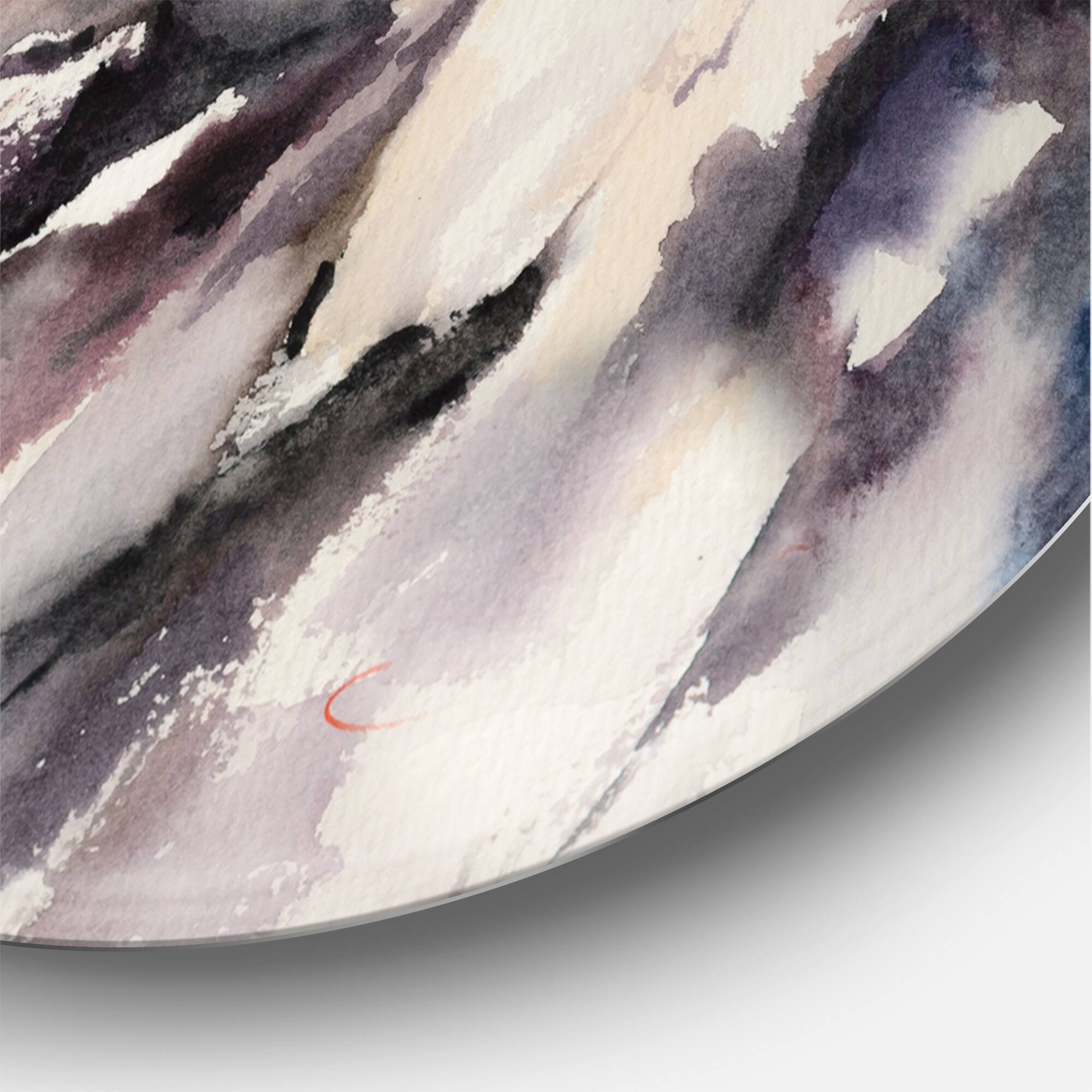 Designart - Majestic Sunset In The Mountains Landscape - Traditional Metal Circle Wall Art