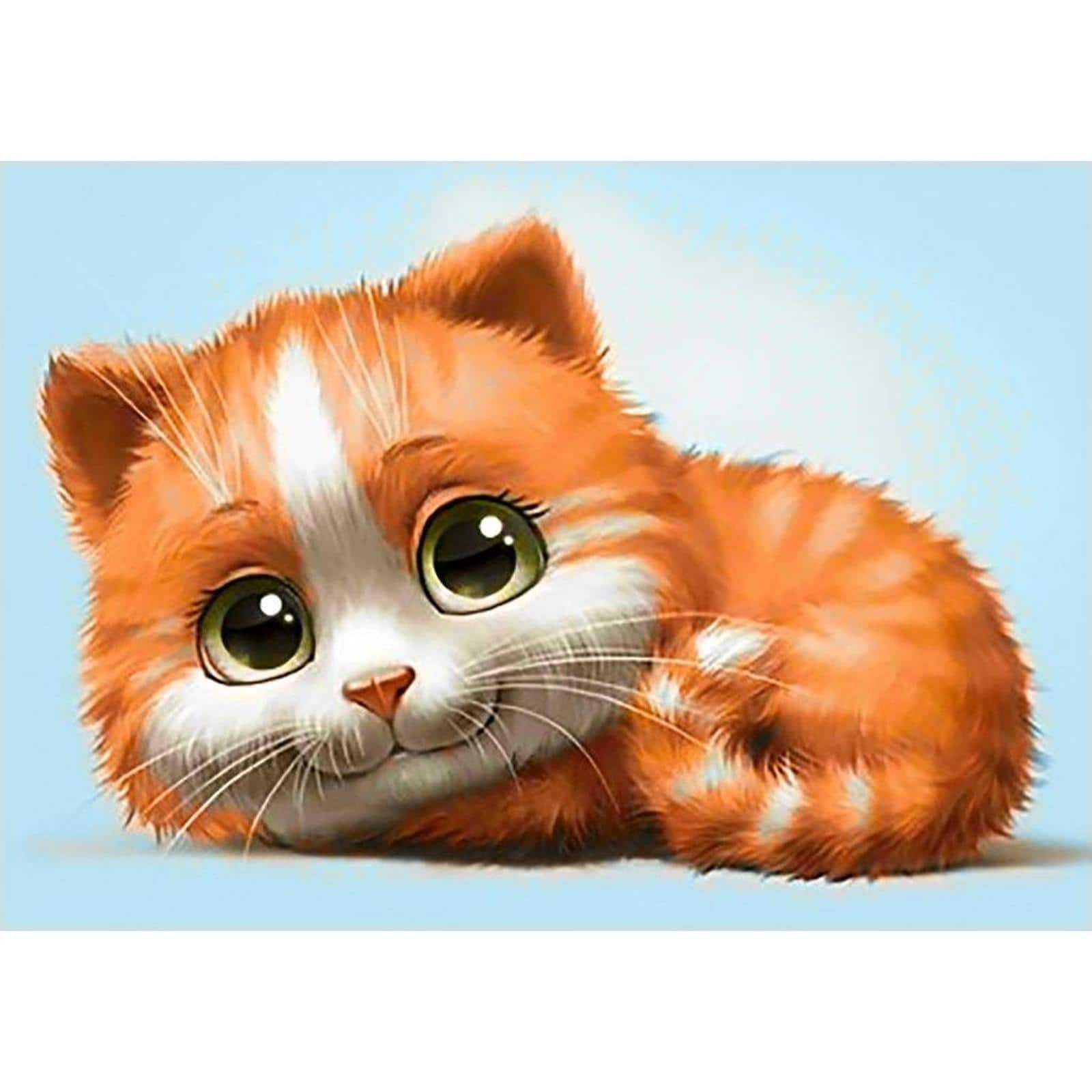 Wizardi Ginger Cat Diamond Painting Kit