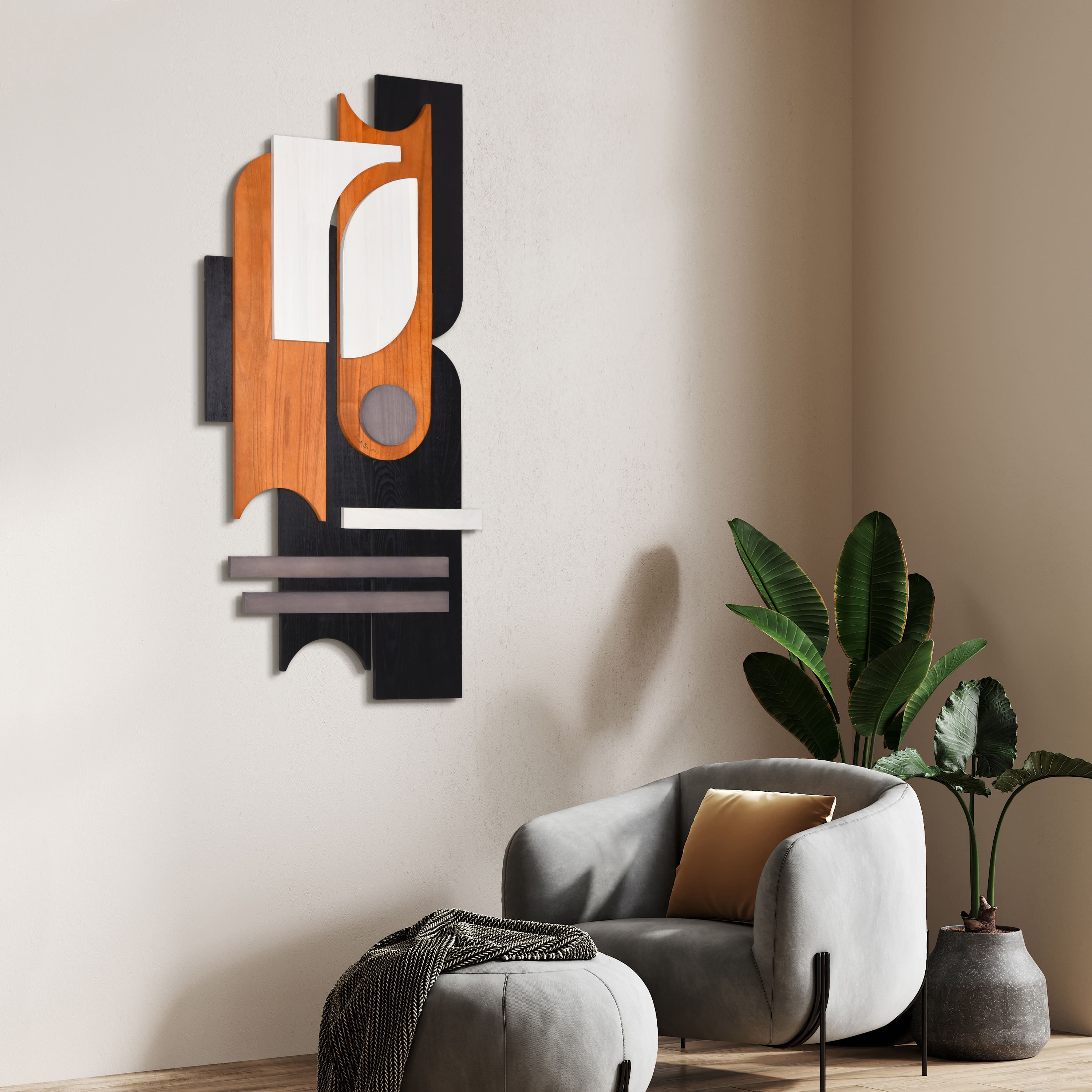 Empire Art Direct 48" x 24" Honeyed Dusk I Abstracts Wood Wall Art