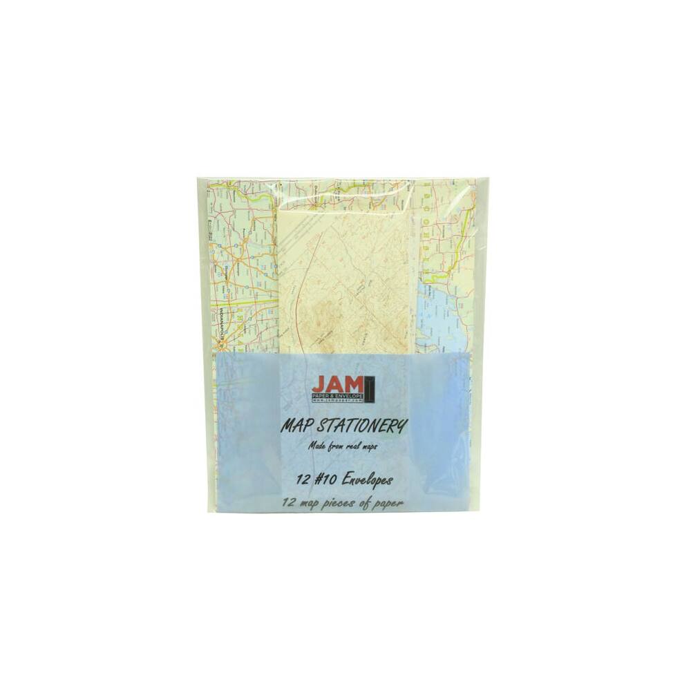 JAM Paper Assorted Map Designs Business Stationery Set
