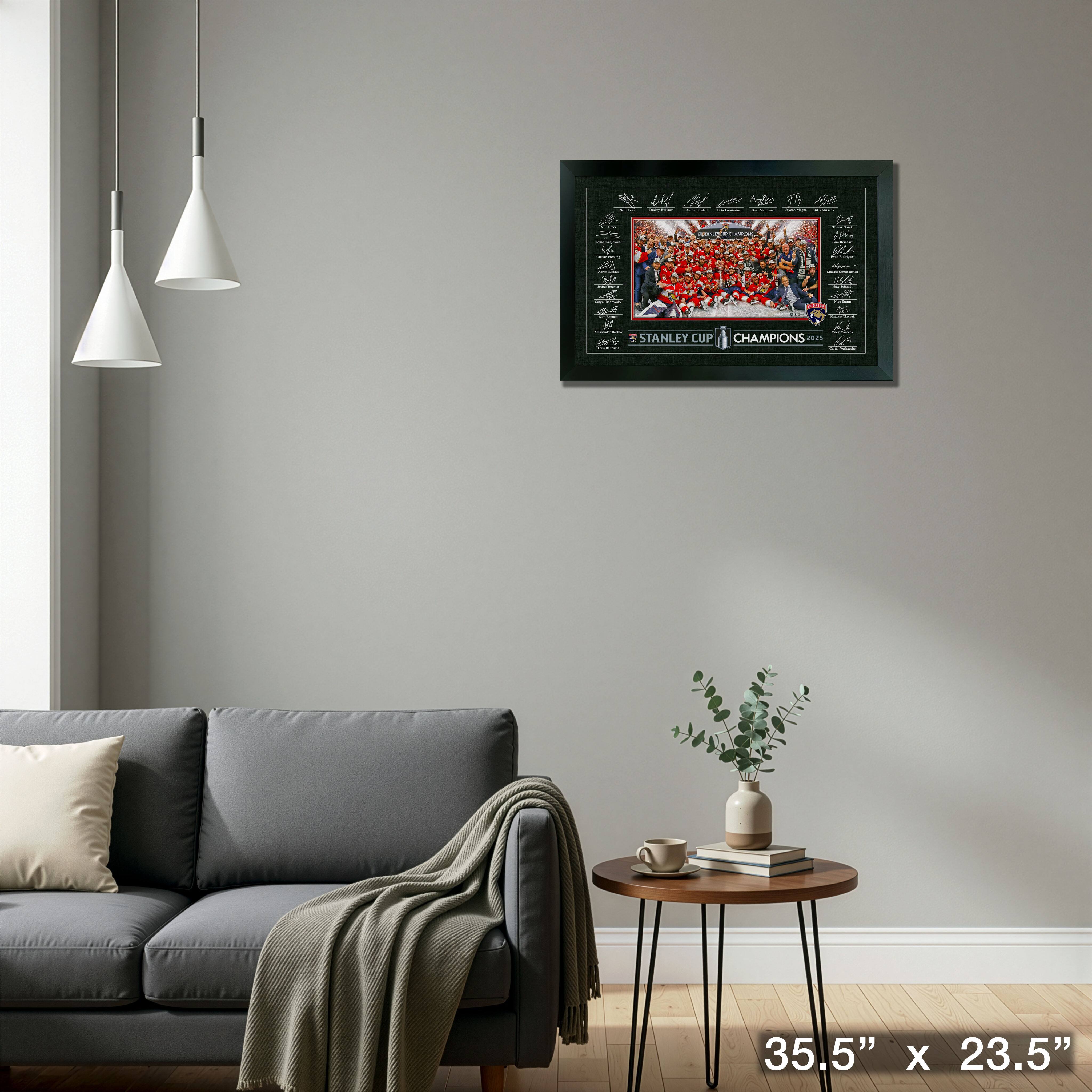 Florida Panthers Replica Signature Celebration Frame Stanley Cup 2025 35.5" x 23.5"