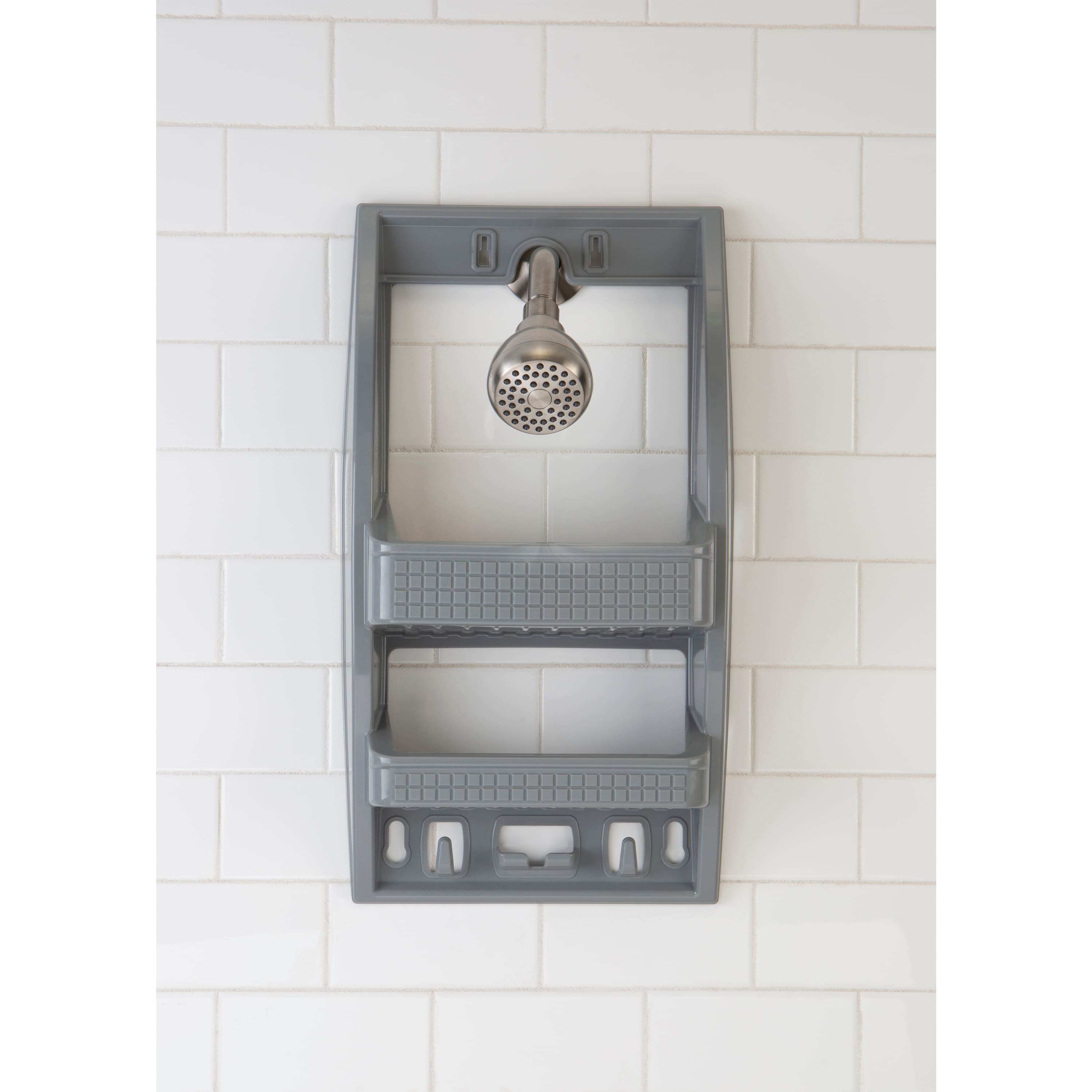 Bath Bliss Gray Multi Hanging Option Shower Caddy