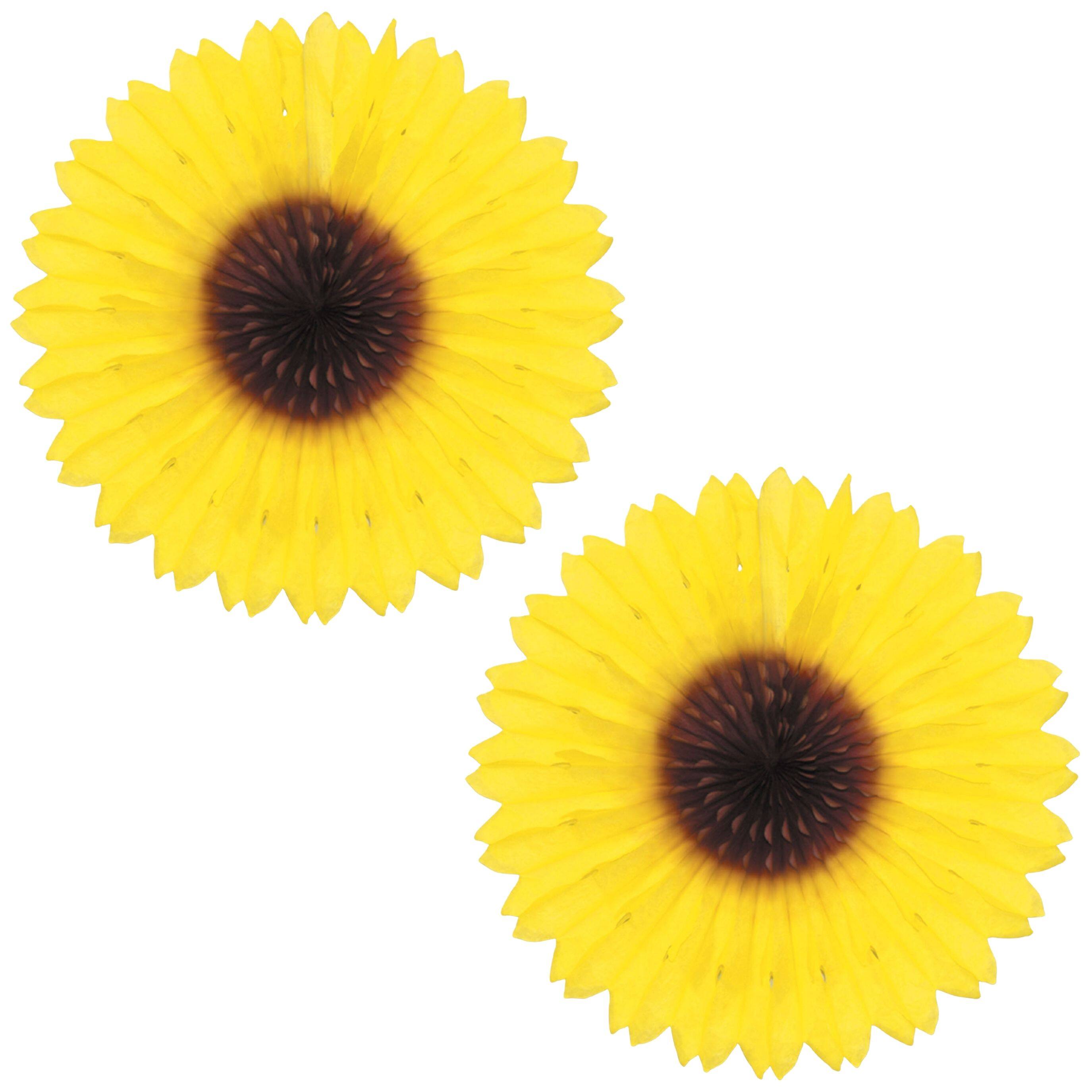Beistle 18" Sunflower Paper Fans, 2ct. | Michaels®