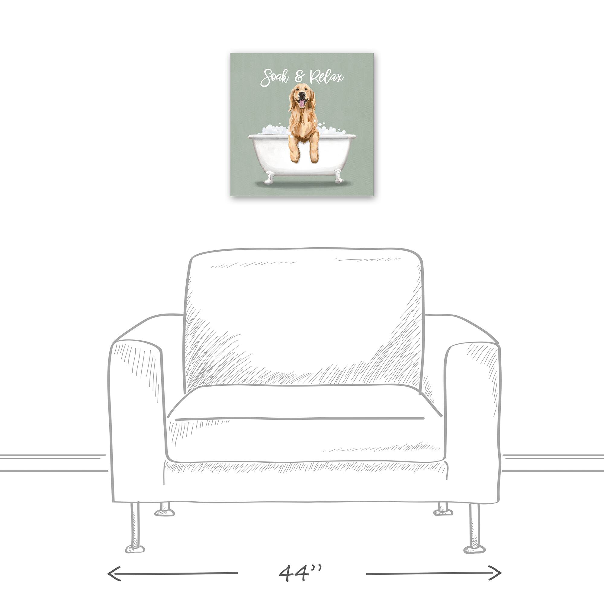 Soak And Relax 16" x 16" Canvas Wall Art