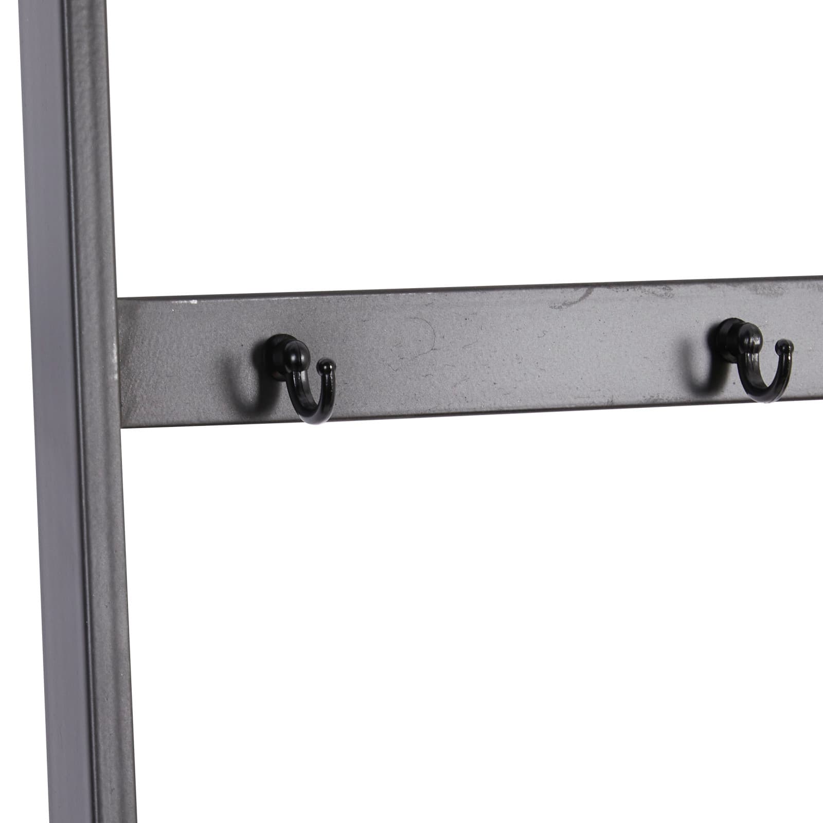 72" Black Metal Contemporary Ladder