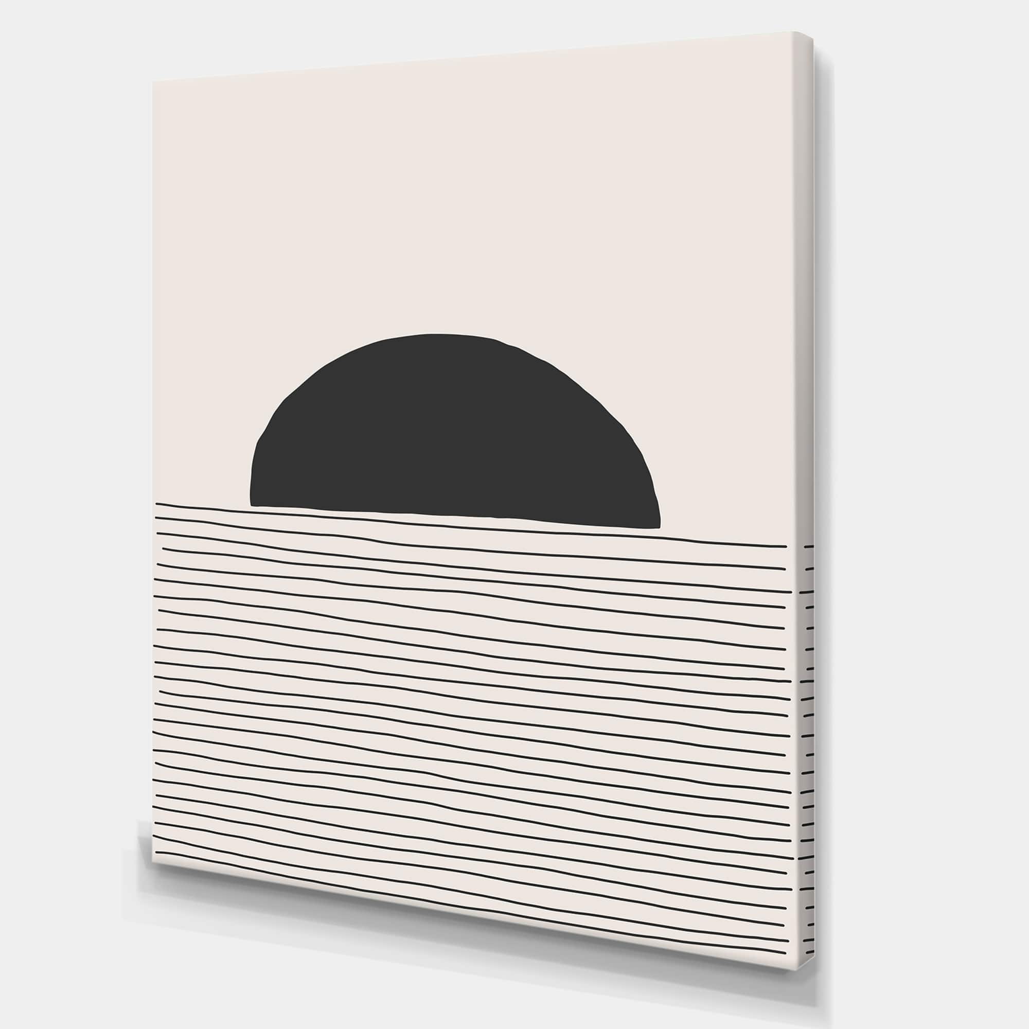 Designart - Minimal Geometric Lines And Circle V