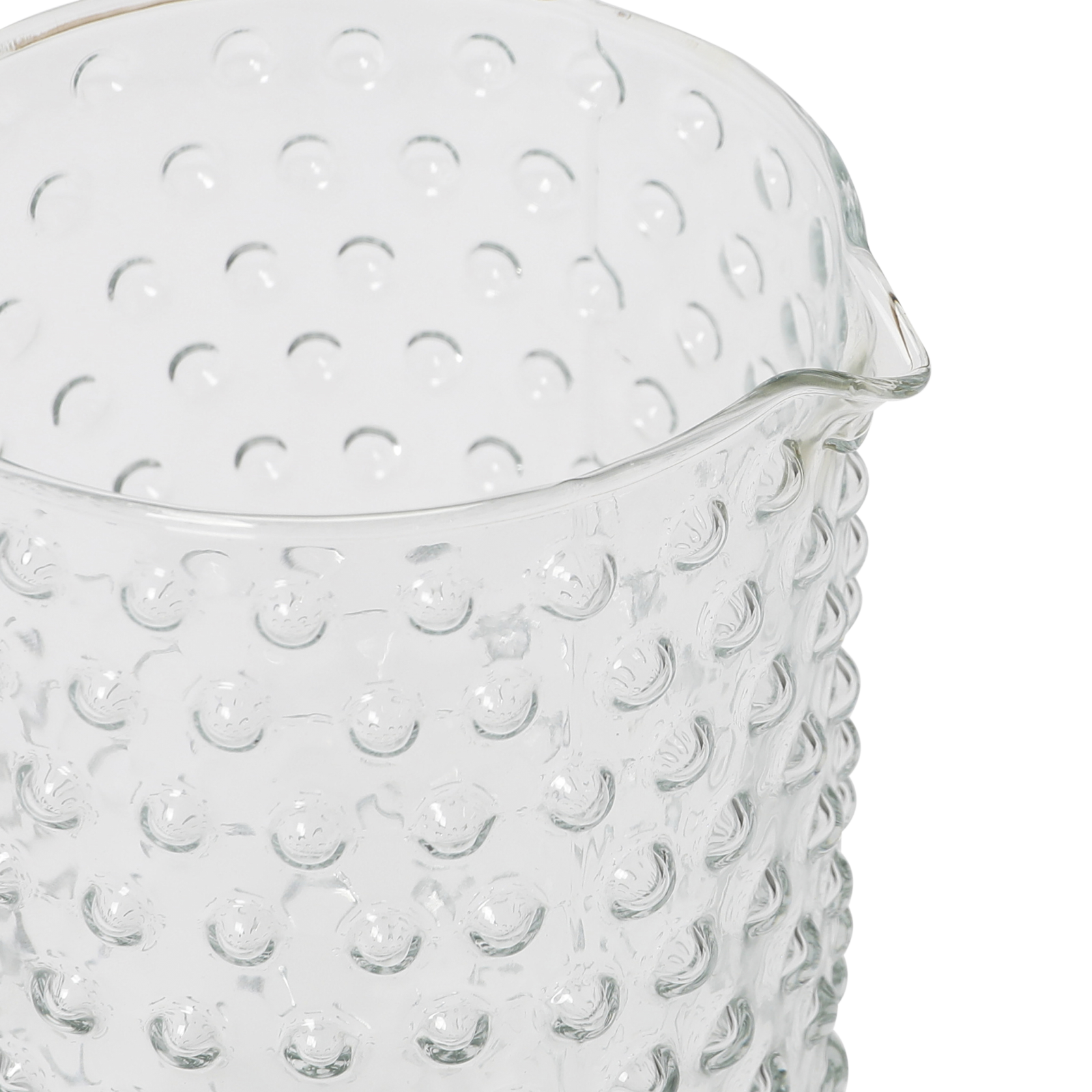 Hello Honey® Clear Hand-Blown Hobnail Glass Pitcher