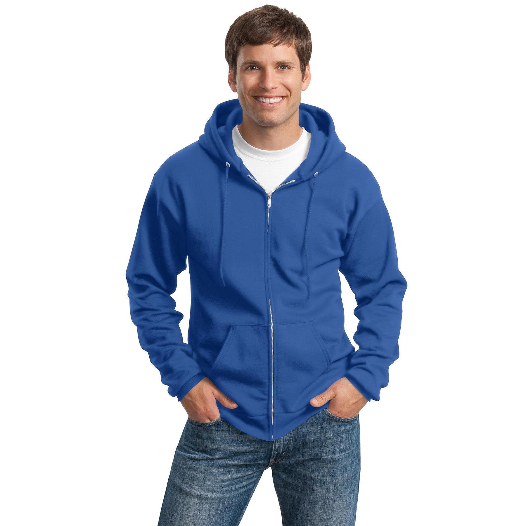 Port & Company® Tall Essential Fleece Full-Zip Hooded Sweatshirt