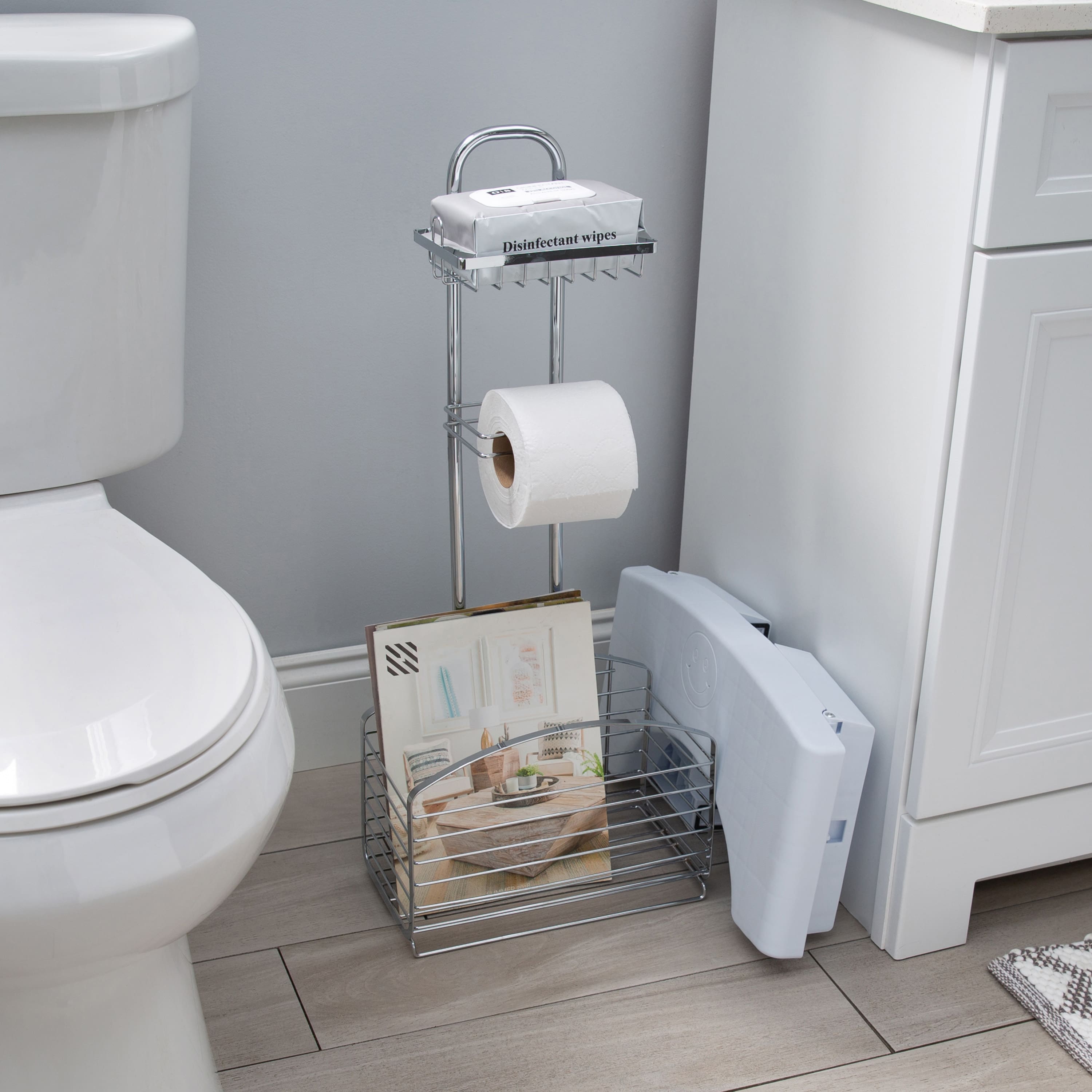 Bath Bliss Harbor Collection Chrome Bathroom Organizer