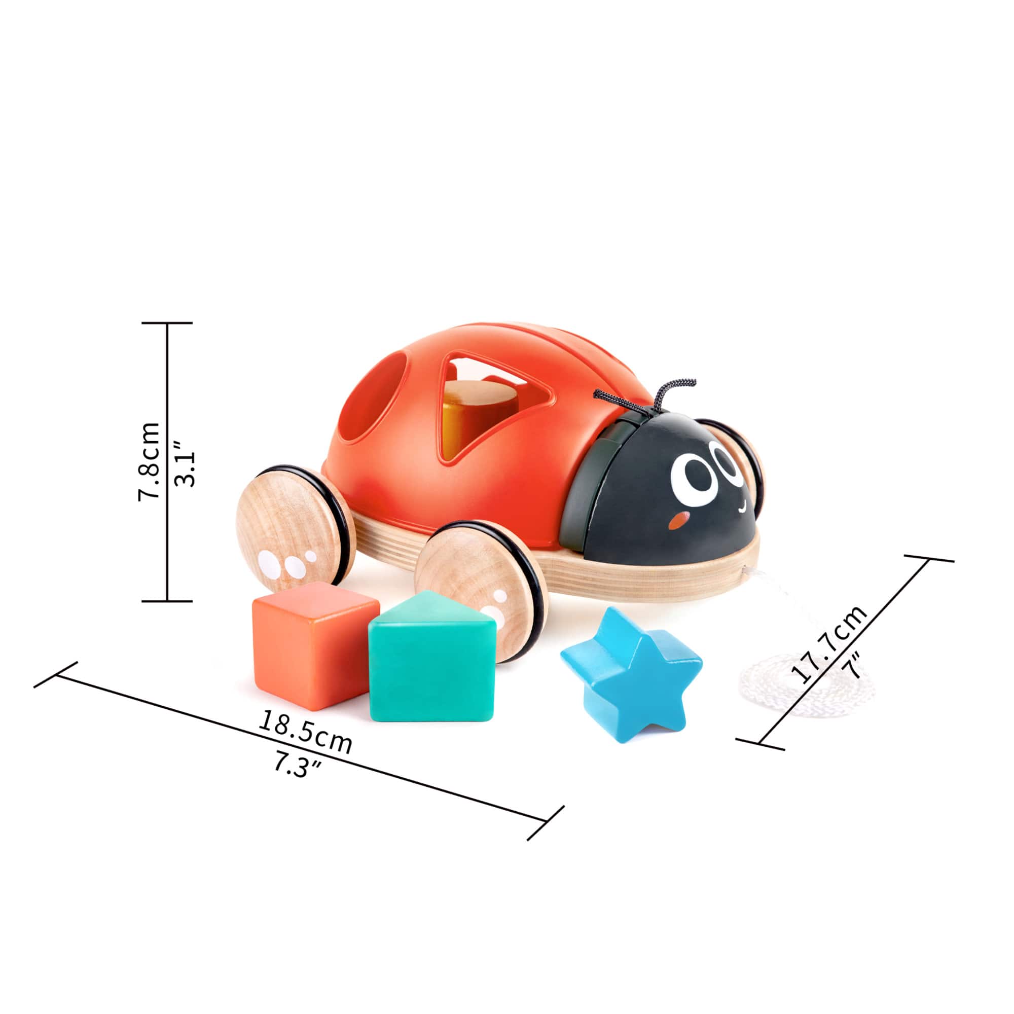 Hape Shape-Sorter Ladybug Wooden Toddler Toy