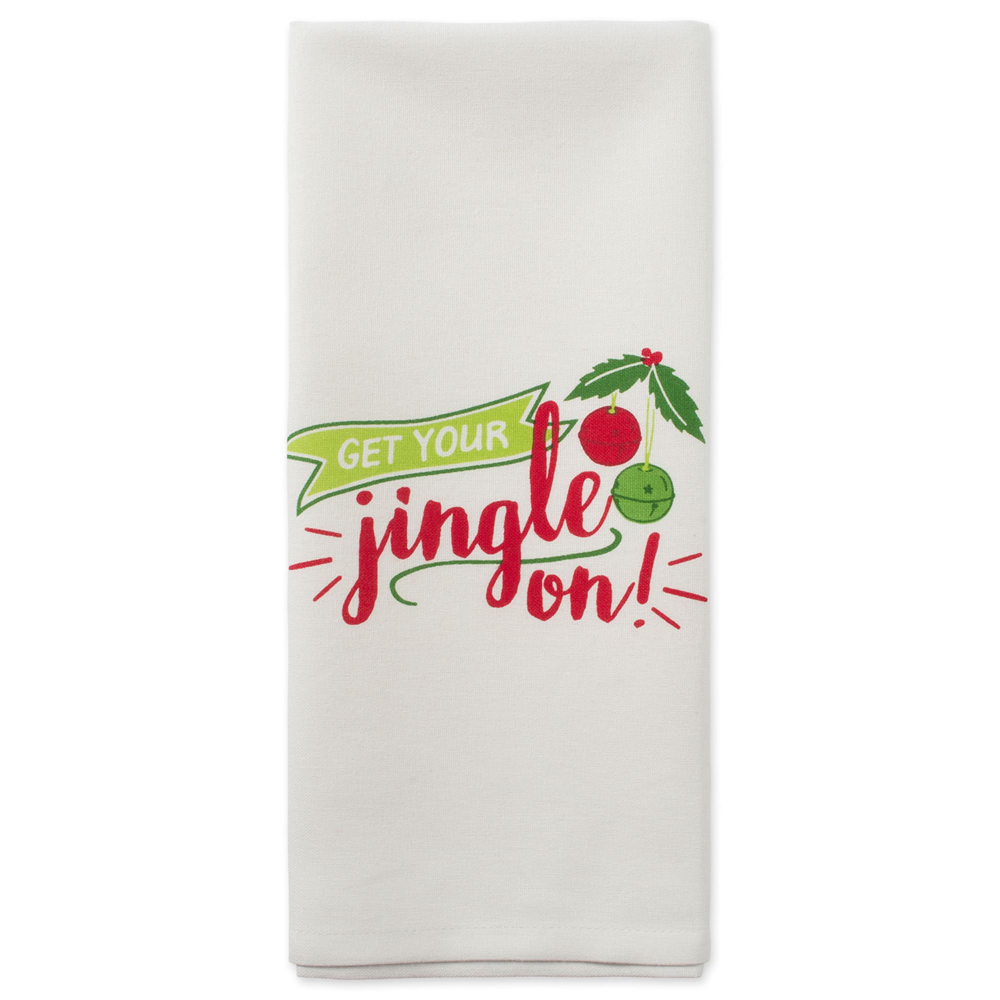 DII® Assorted Jingle On Holiday Printed Dishtowel Set