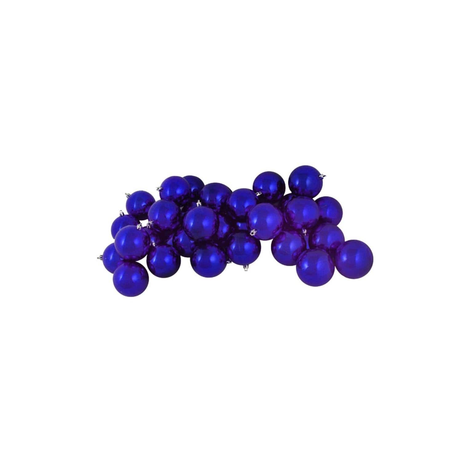 60ct Shiny Royal Blue Shatterproof Ball Ornaments