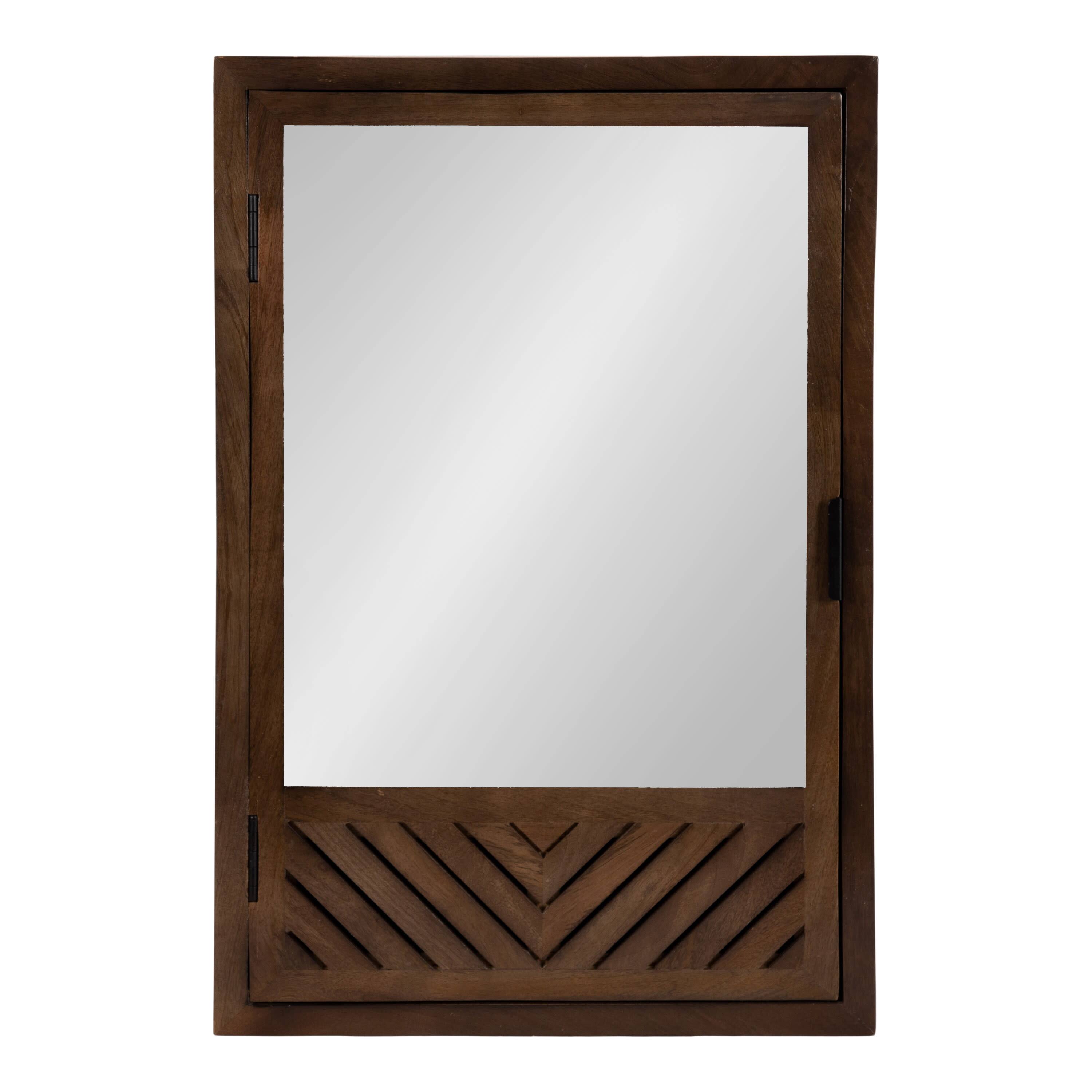 Kate and Laurel Mezzeta Bathroom Cabinet with Mirror