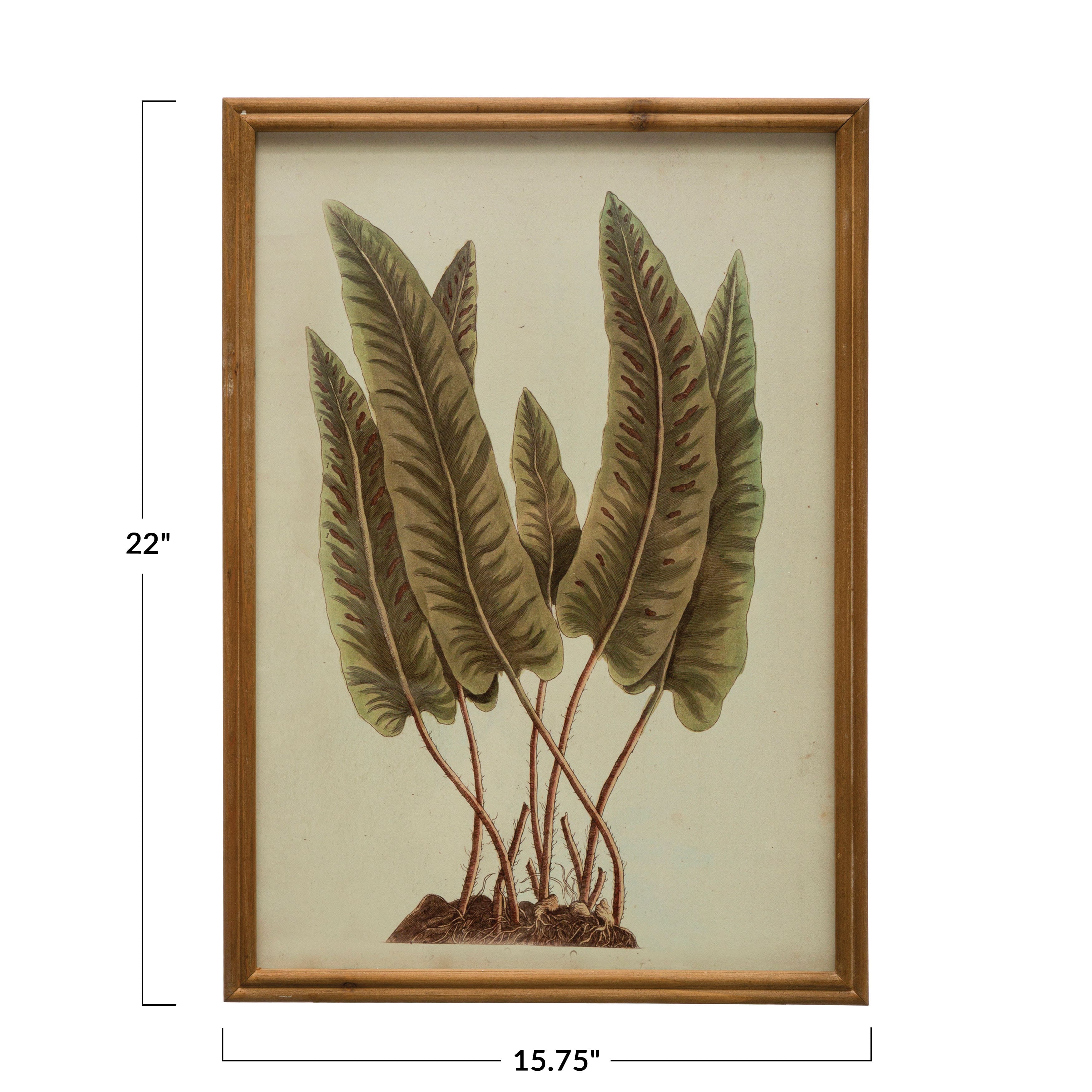 Hello Honey® Multicolor Botanical Print Wall Art with Wood Frame & Glass Cover