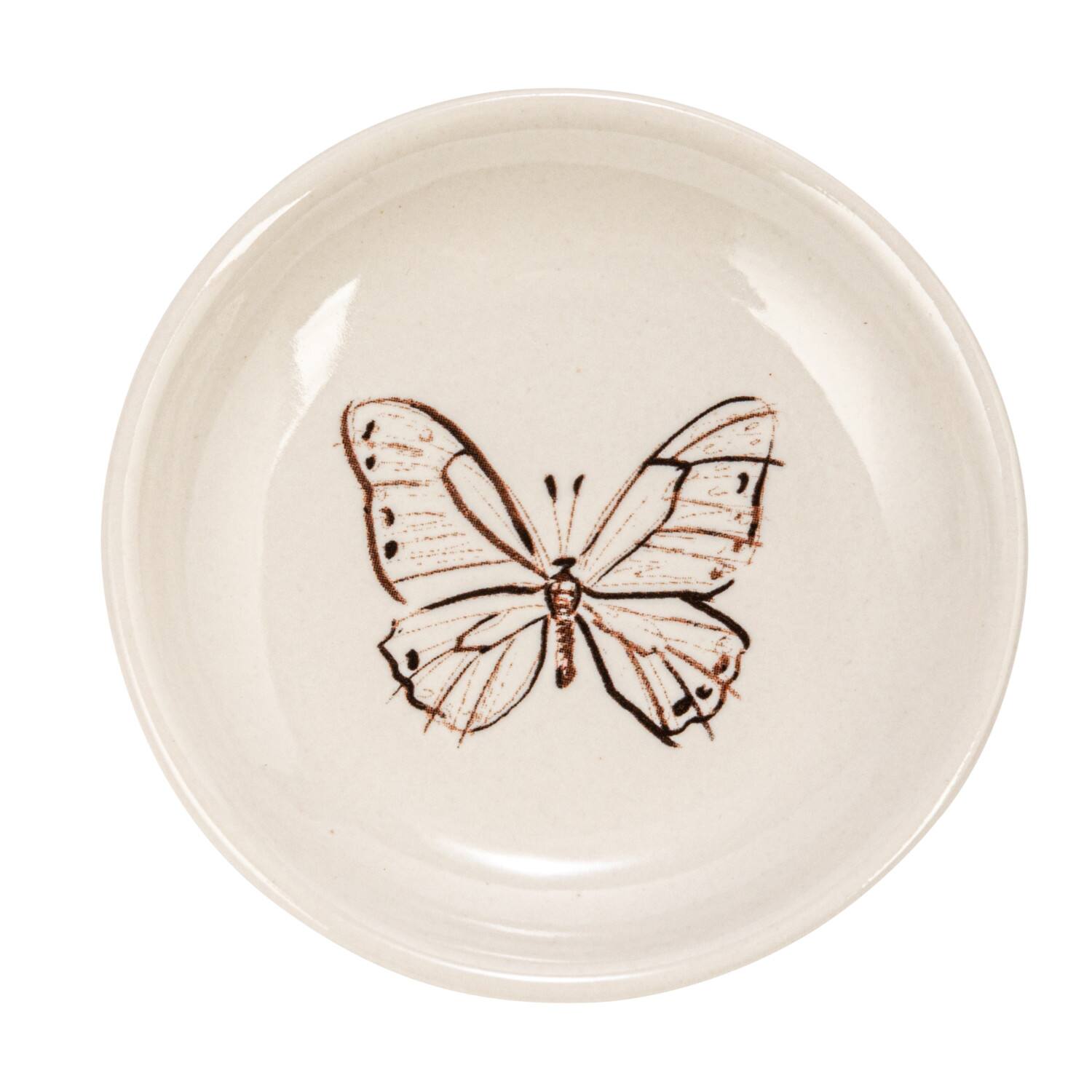 Hello Honey® 3" Cream Round Stoneware Dish Set with Animal Prints