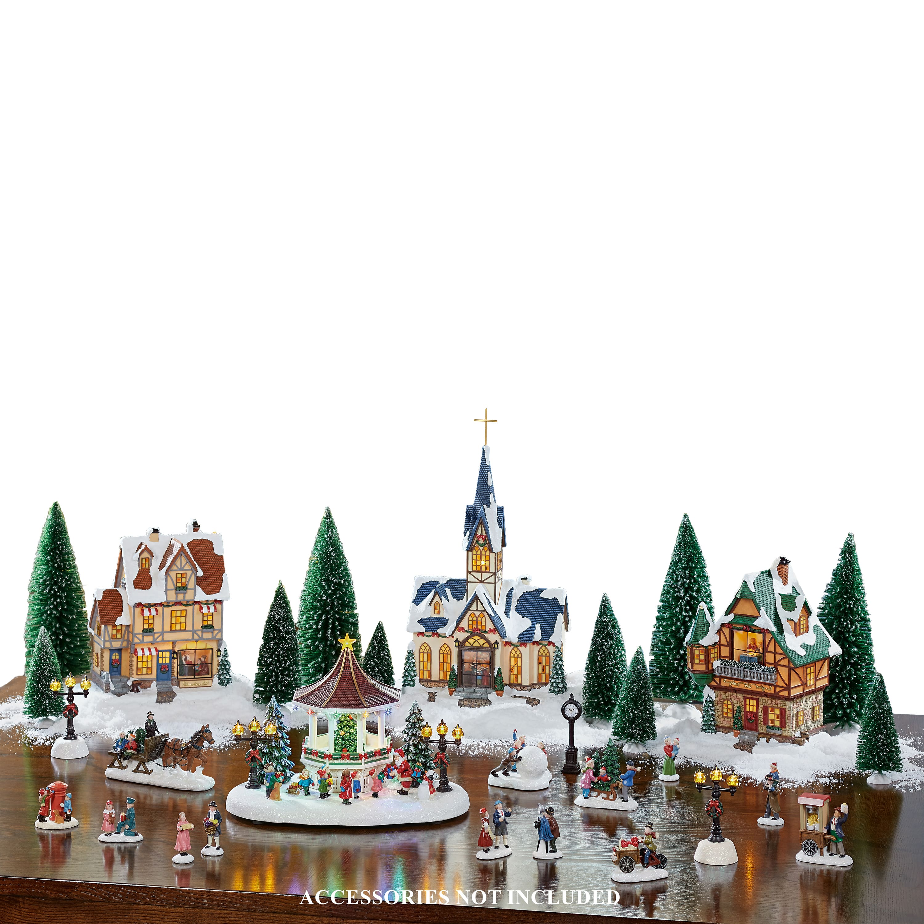 Moments in Time Christmas Village Tabletop Décor Set