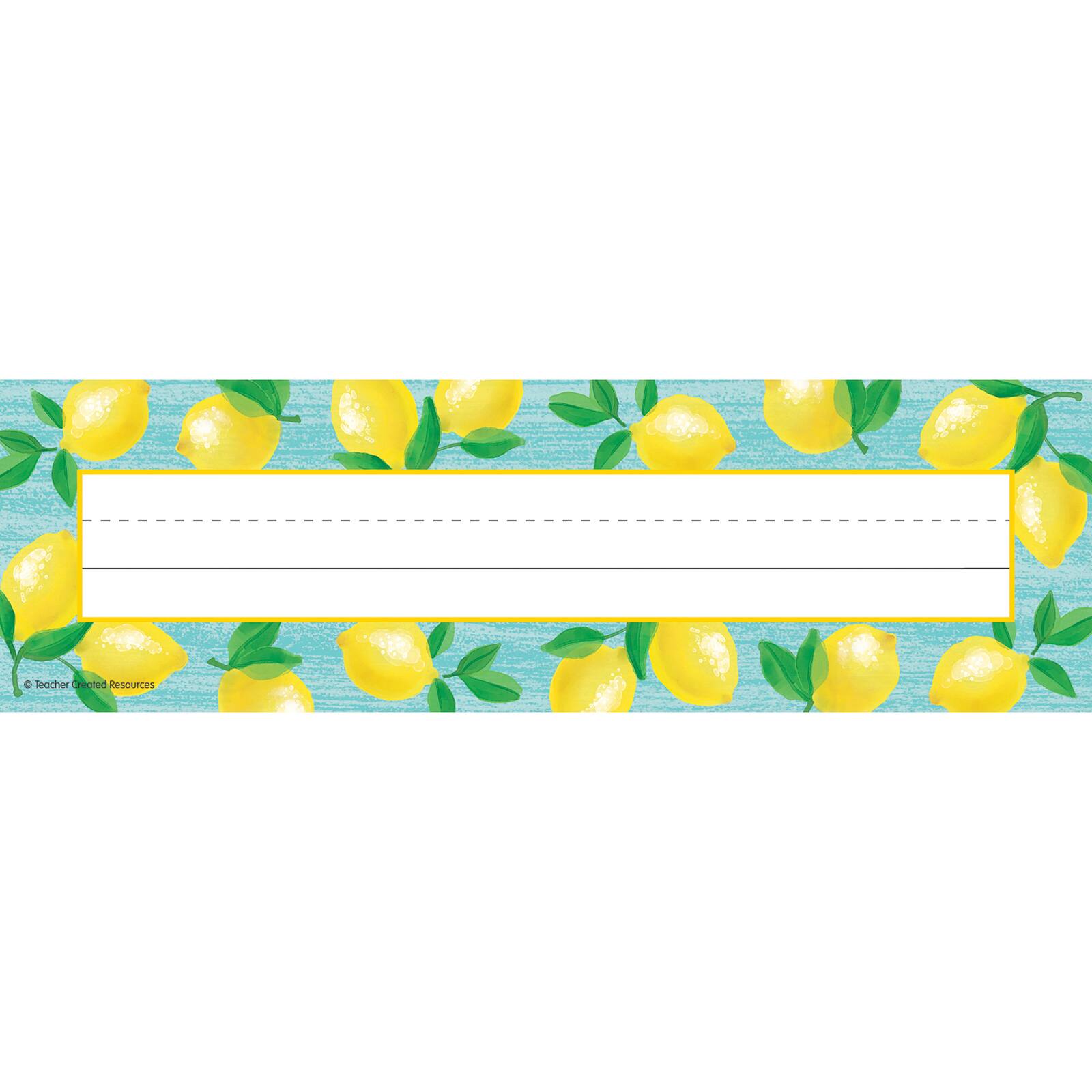 Teacher Created Resources Lemon Zest Flat Name Plates, 6 Packs of 36