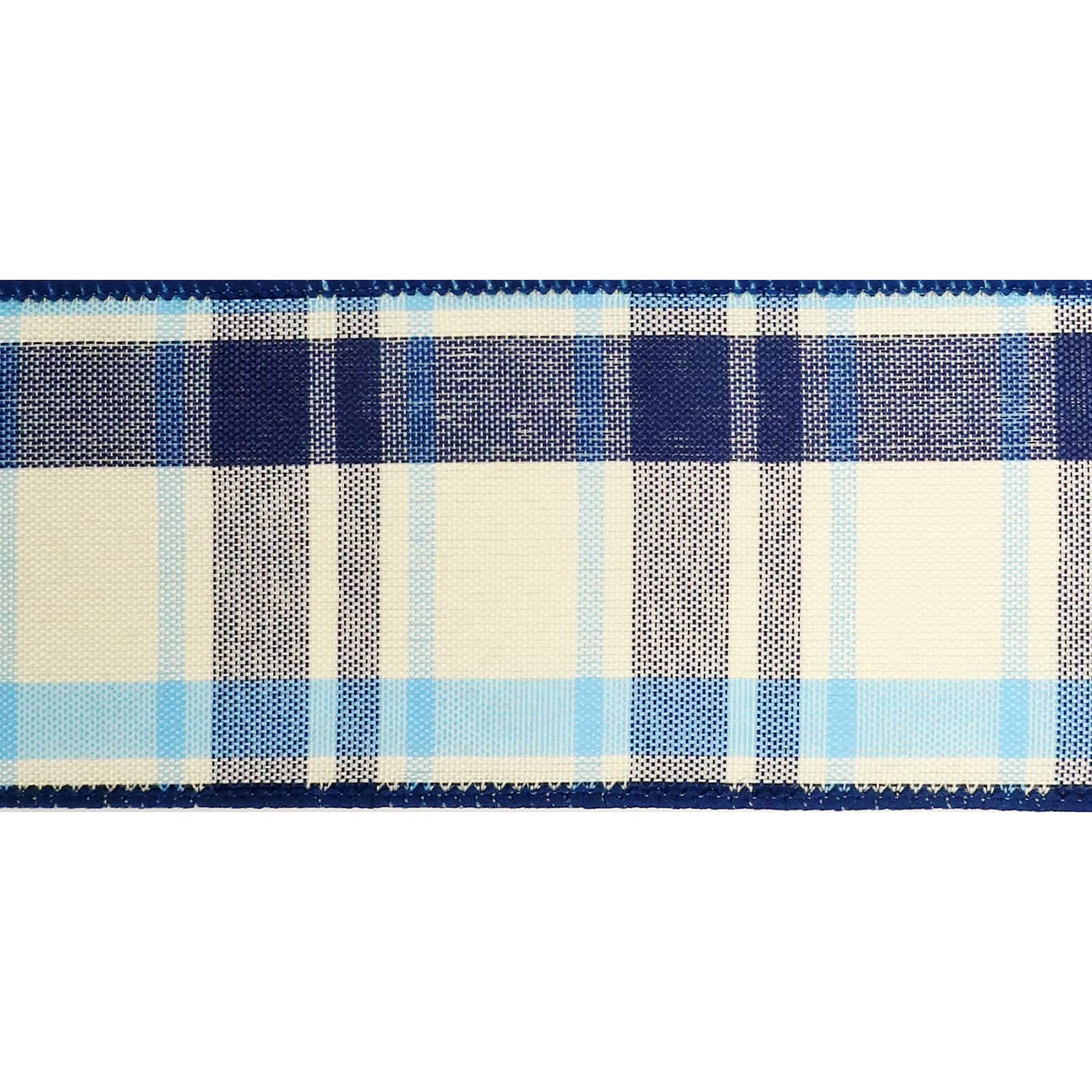 12 Pack: 2.5" x 25ft. Wired Plaid Ribbon by Celebrate It™ Décor