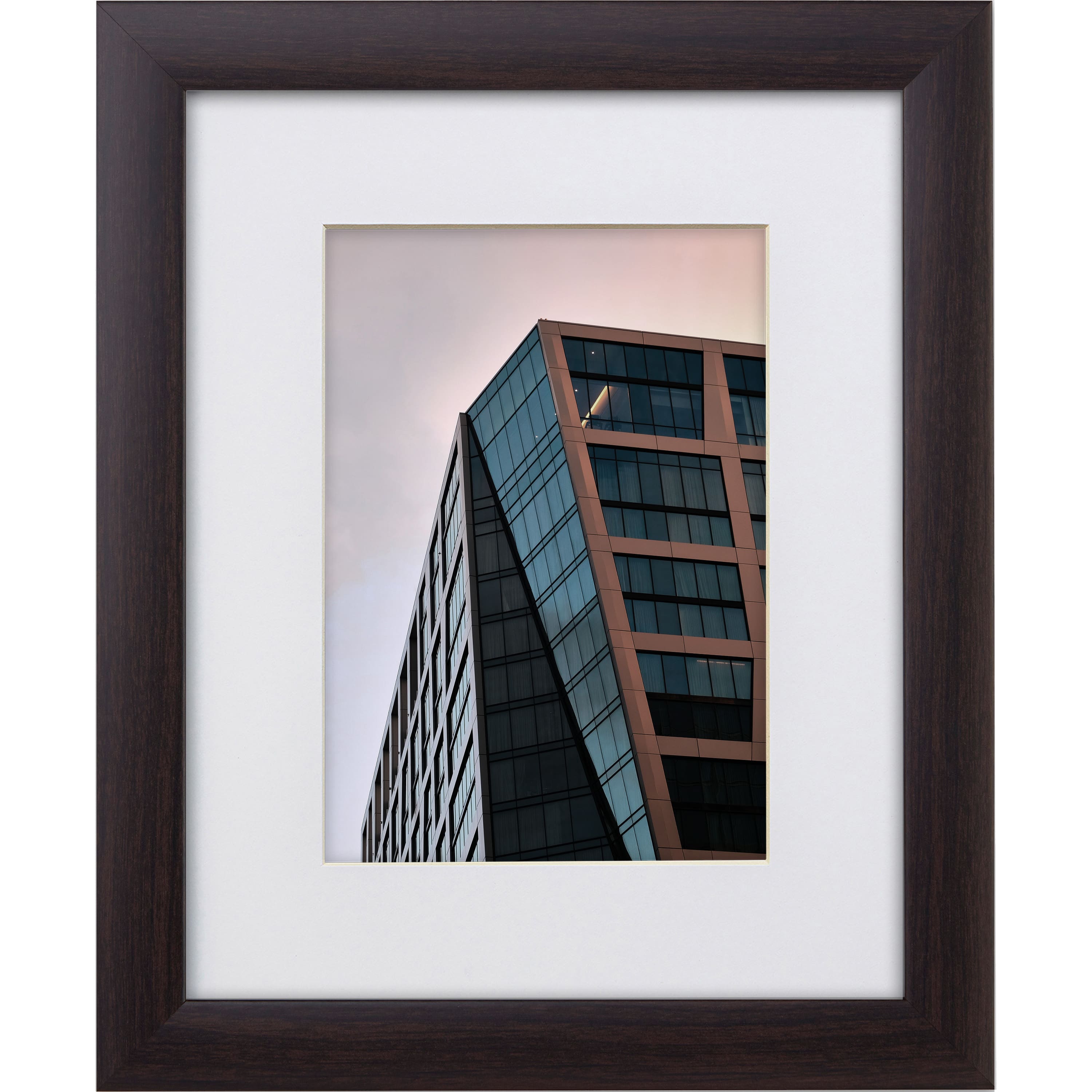 Craig Frames Contemporary Brazilian Walnut Picture Frame with Mat