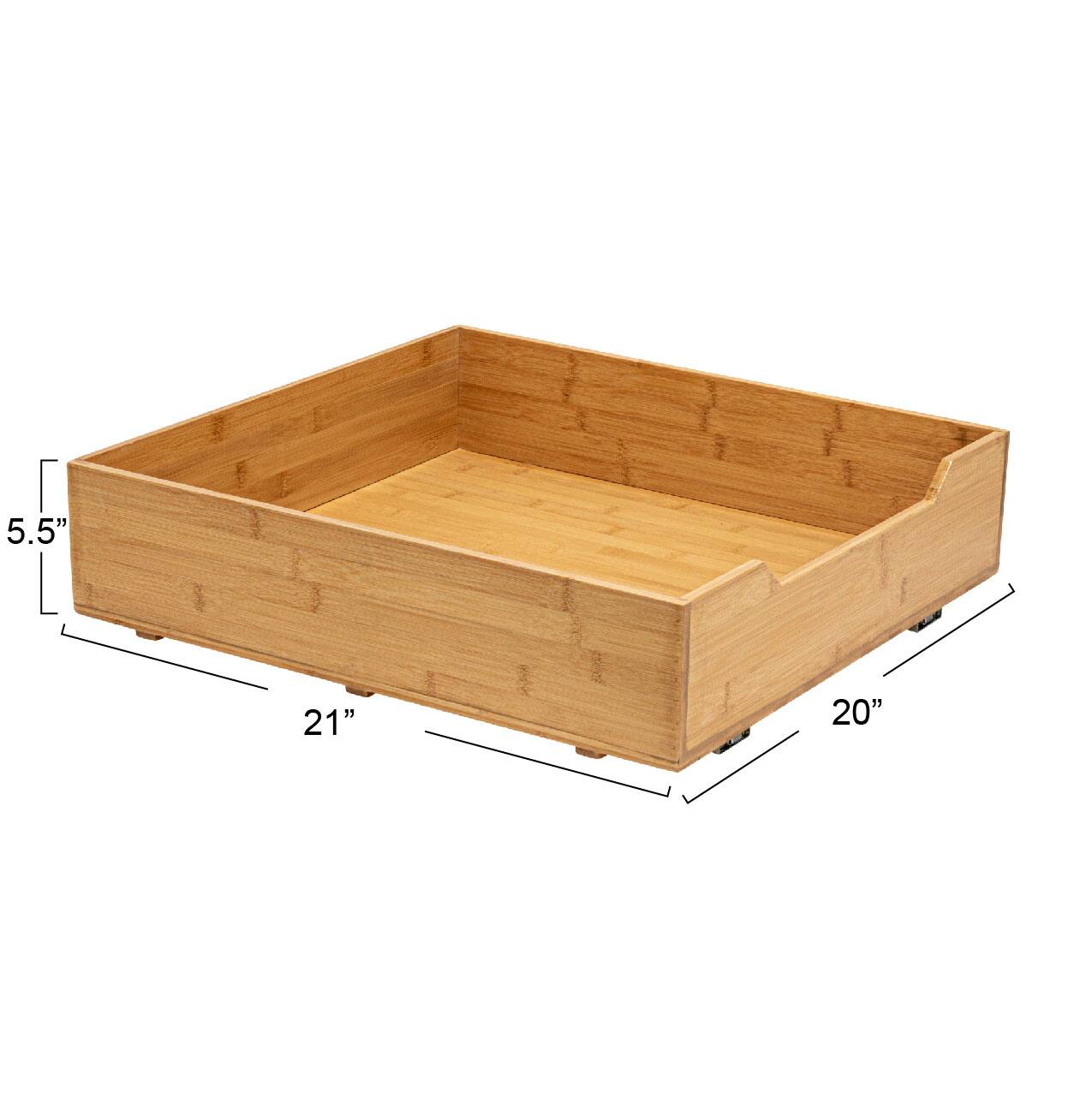 Household Essentials Glidez Bamboo & Steel Slide-Out Storage Organizer