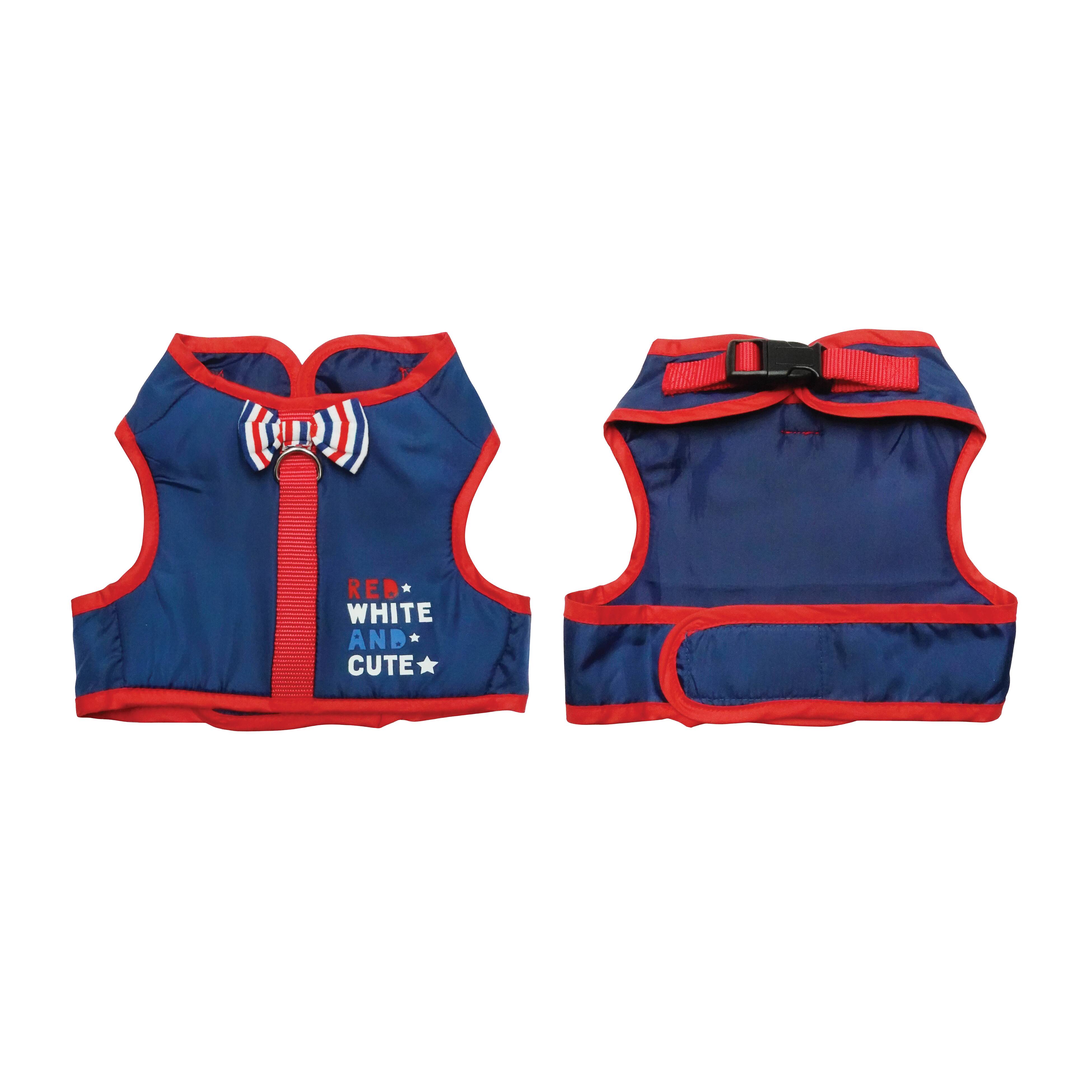 Best Furry Friends Red White & Cute Harness S-M