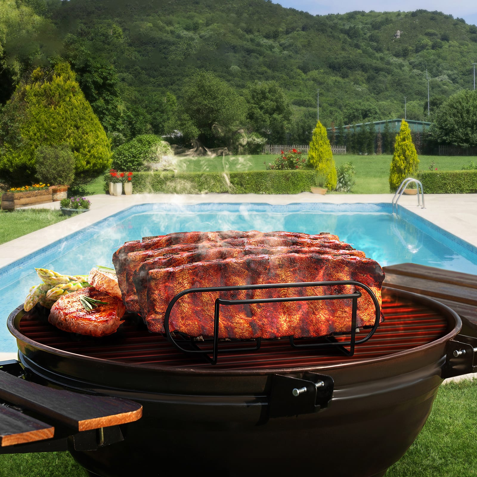 Sorbus 13.5" Black Non-Stick Grilling Rack