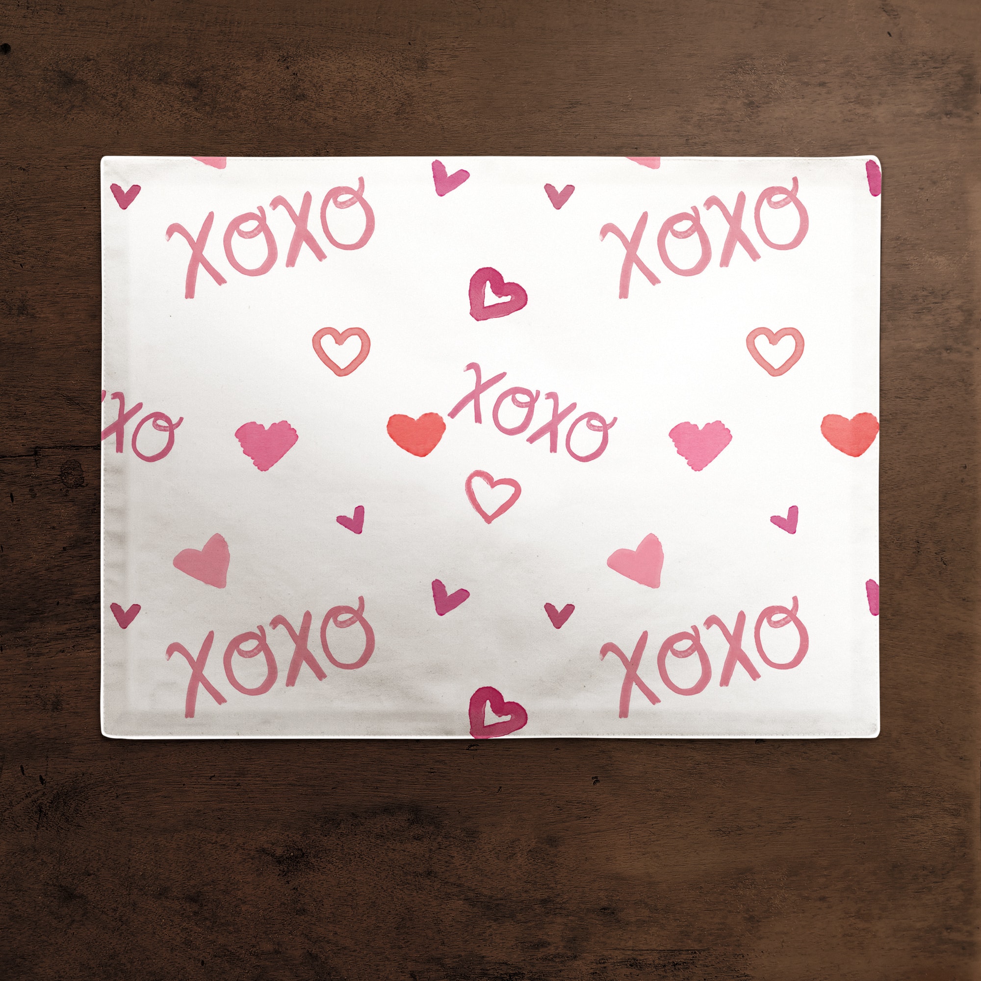 XOXO Pattern 18" x 14" Cotton Twill Placemat
